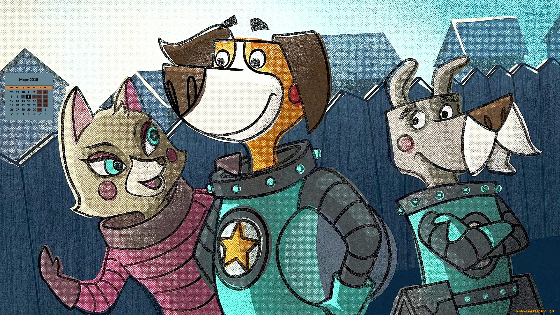 календари, кино, , мультфильмы, 2018, собака