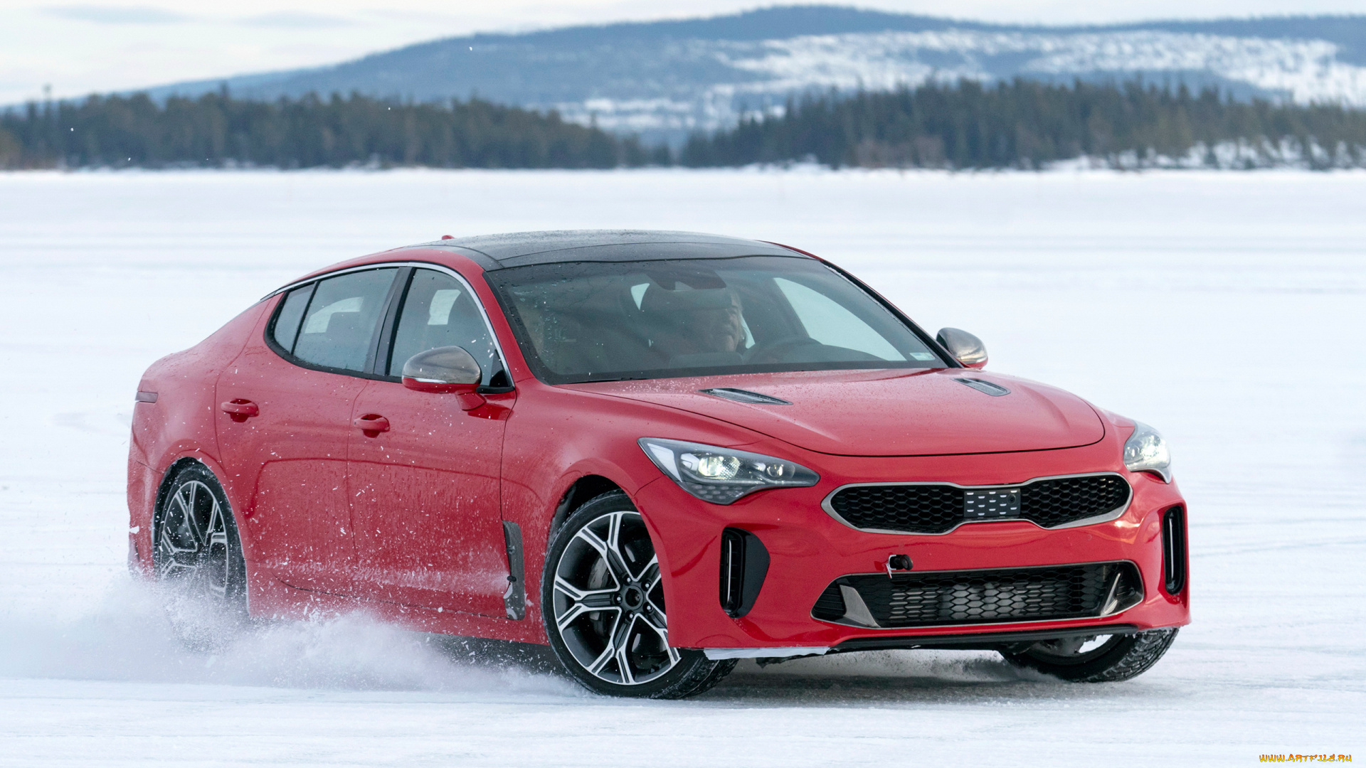 kia, stinger, gt, 2017, автомобили, kia, stinger, gt, 2017, красный