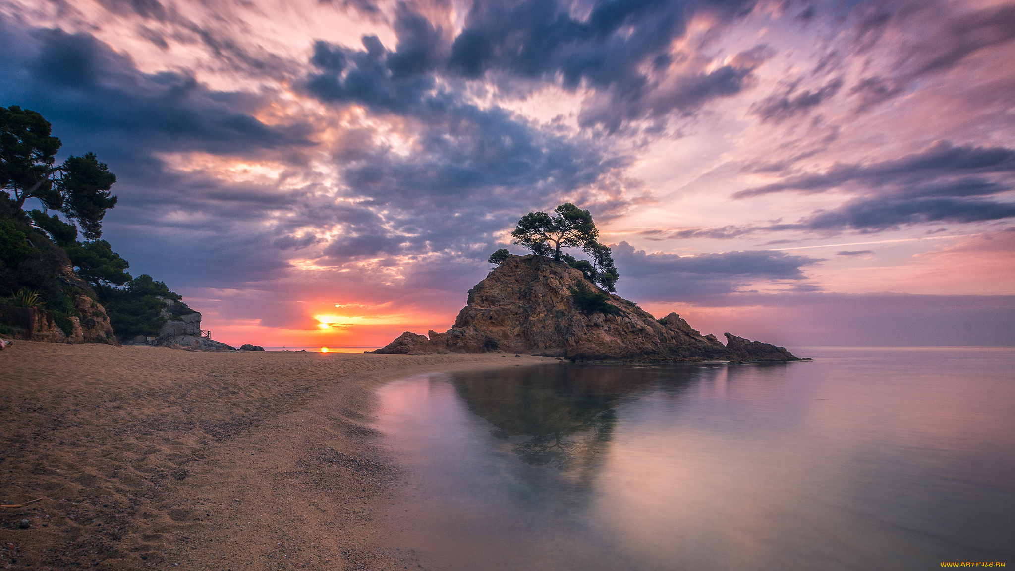 природа, побережье, простор