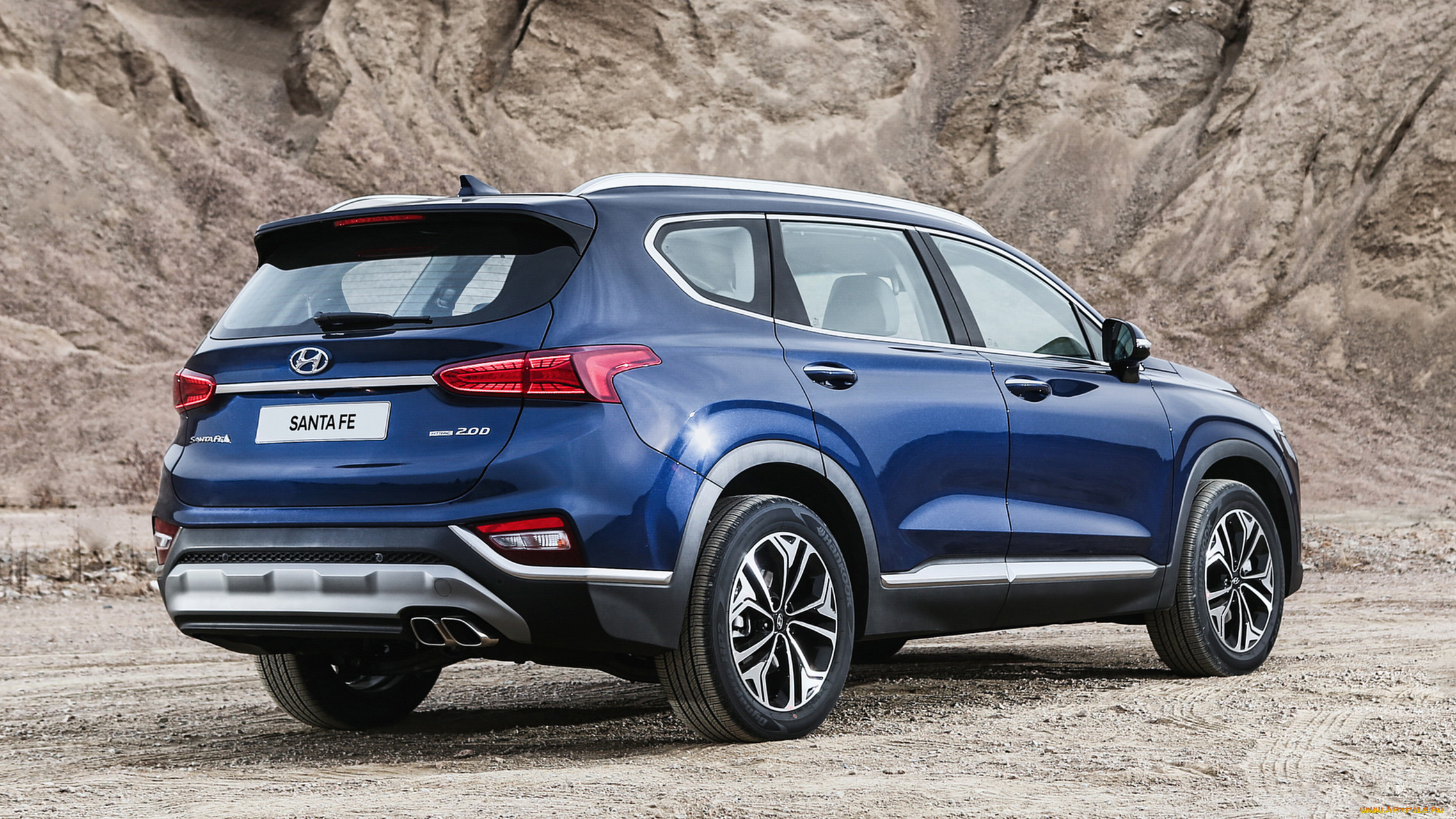 hyundai, santa, fe, 2019, автомобили, hyundai, crossover, blue, 2019, santa, fe
