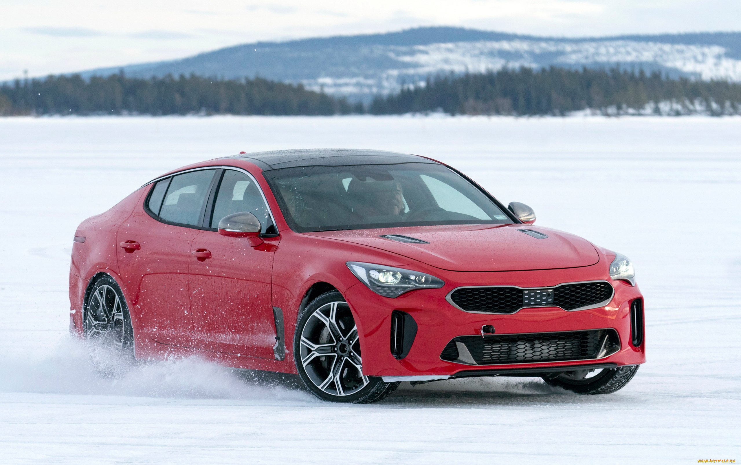 kia, stinger, gt, 2017, автомобили, kia, stinger, gt, 2017, красный
