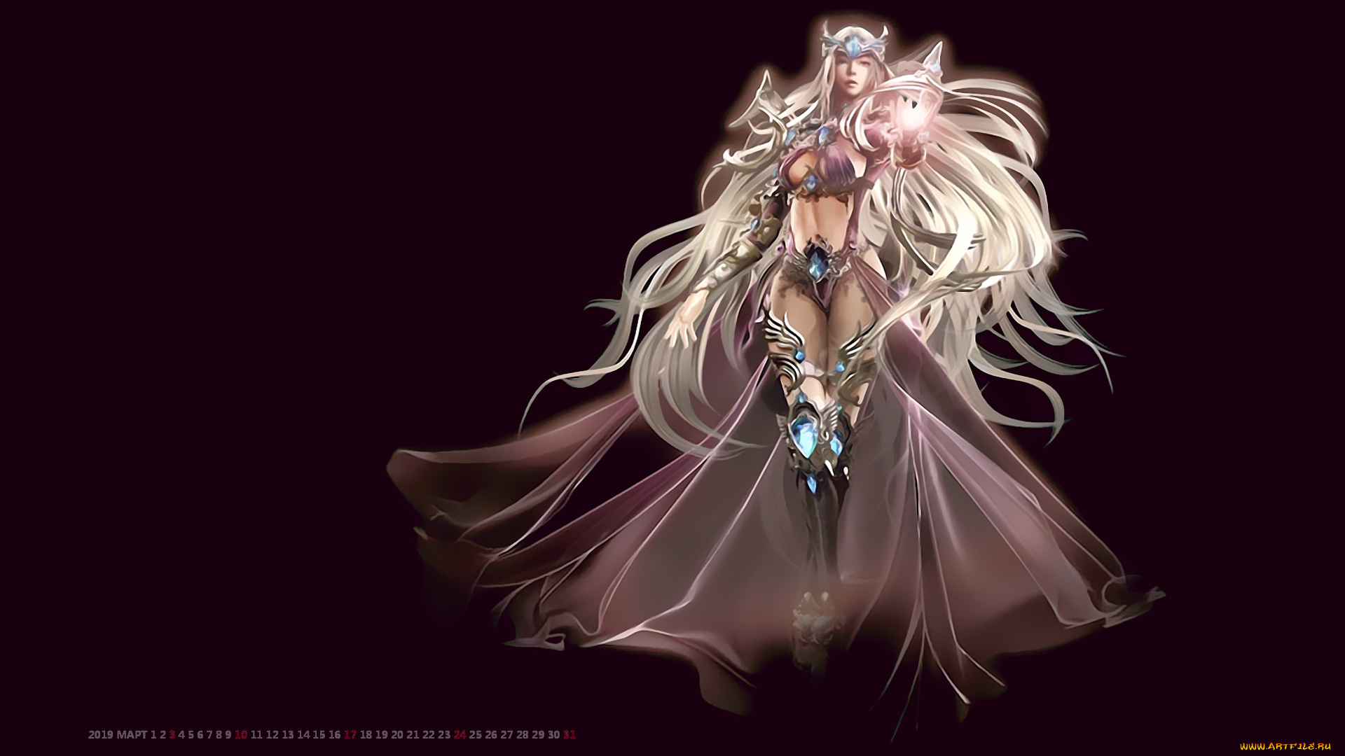 календари, фэнтези, украшения, девушка