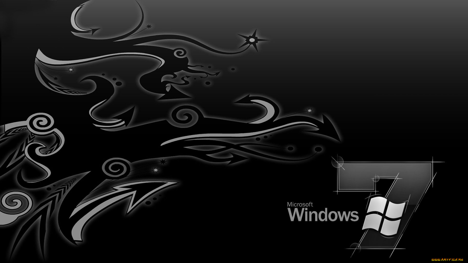 компьютеры, windows, 7, , vienna, фон, логотип