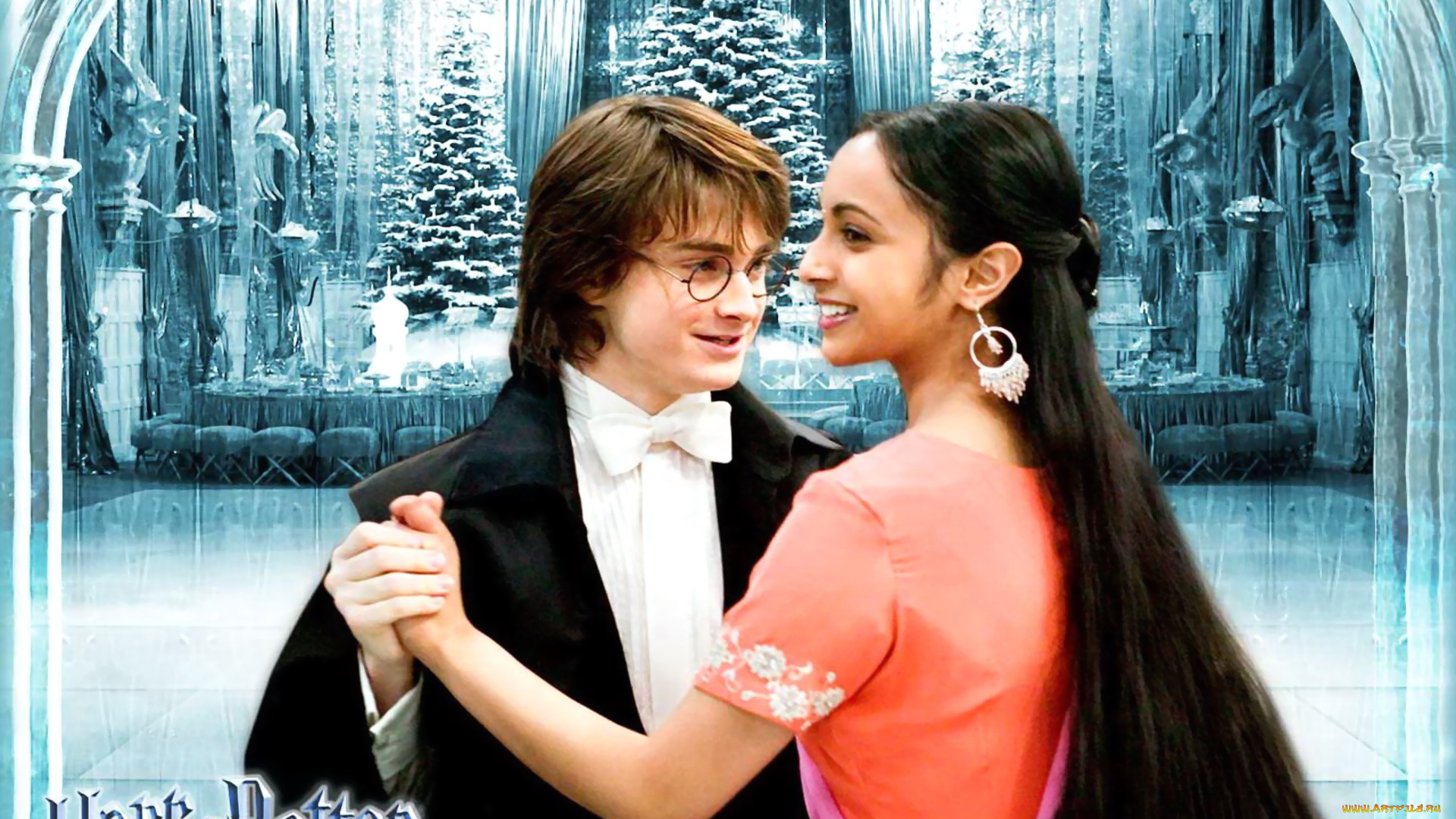 кино, фильмы, harry, potter, &, the, goblet, of, fire, бал, танец, патил, гарри, поттер