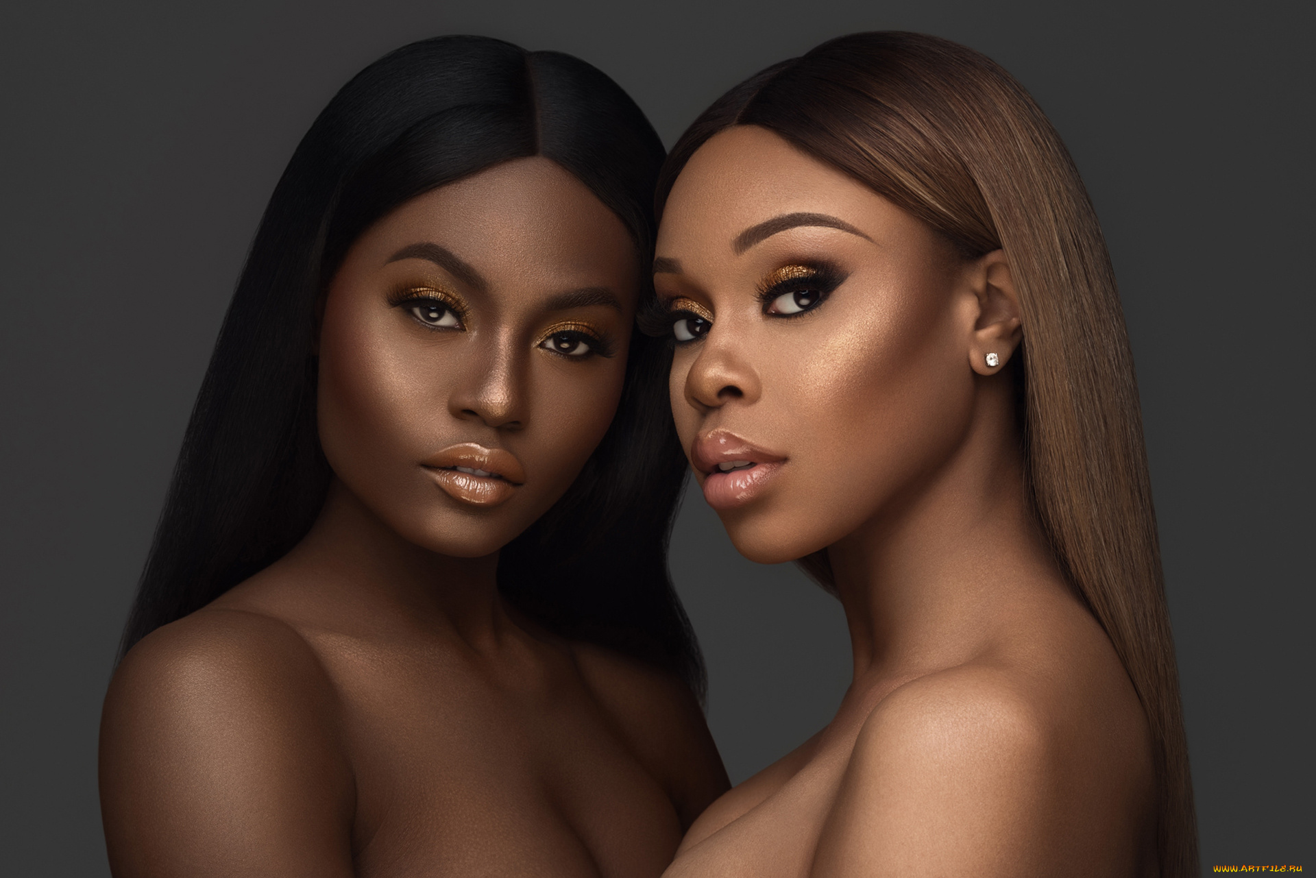 девушки, -unsort, , группа, девушек, взгляд, поза, брюнетки, смуглые, модель, чернокожие, темнокожие, мулатки, причёска, макияж, лица, портрет