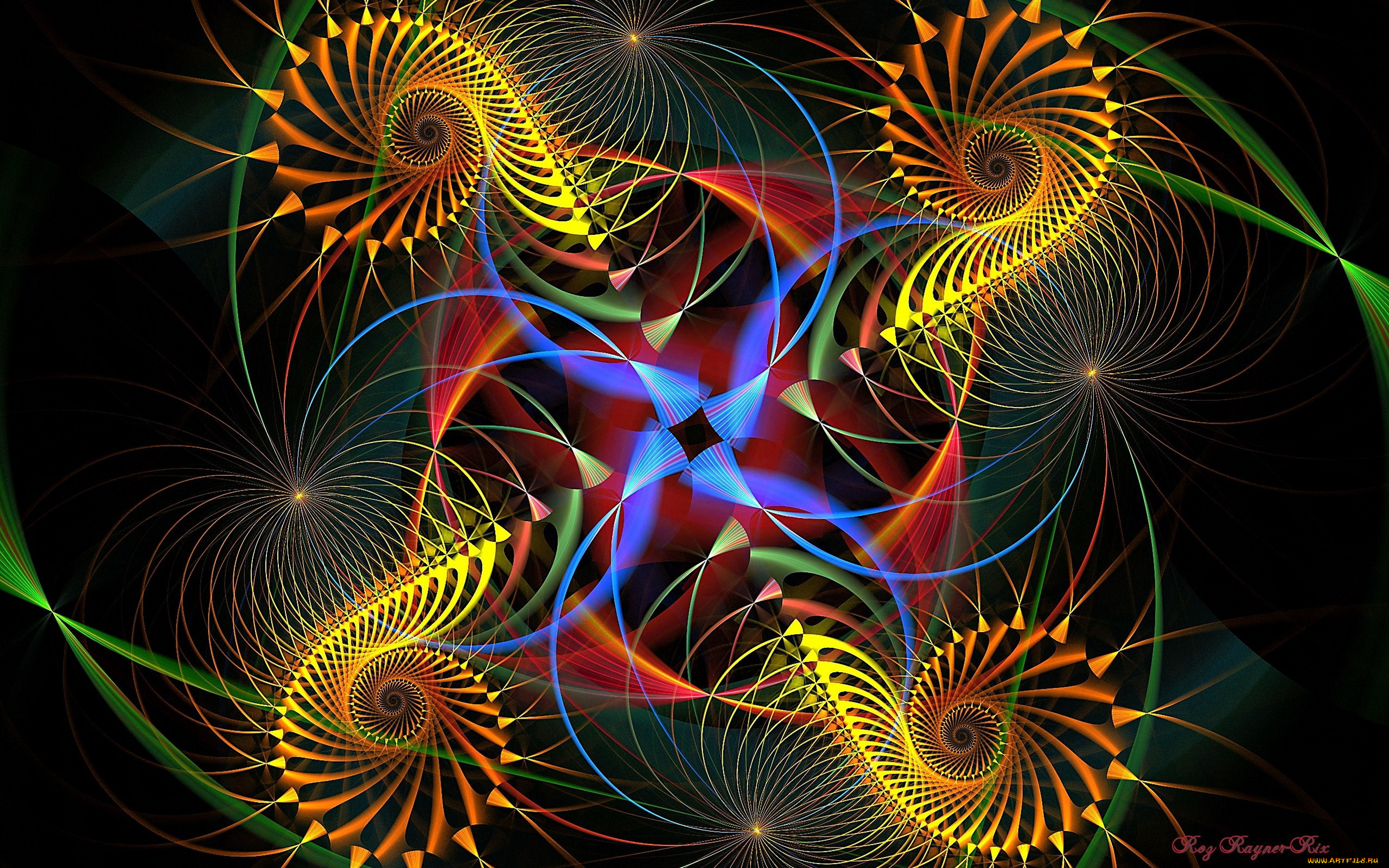 3д, графика, фракталы, , fractal, завитки, линии