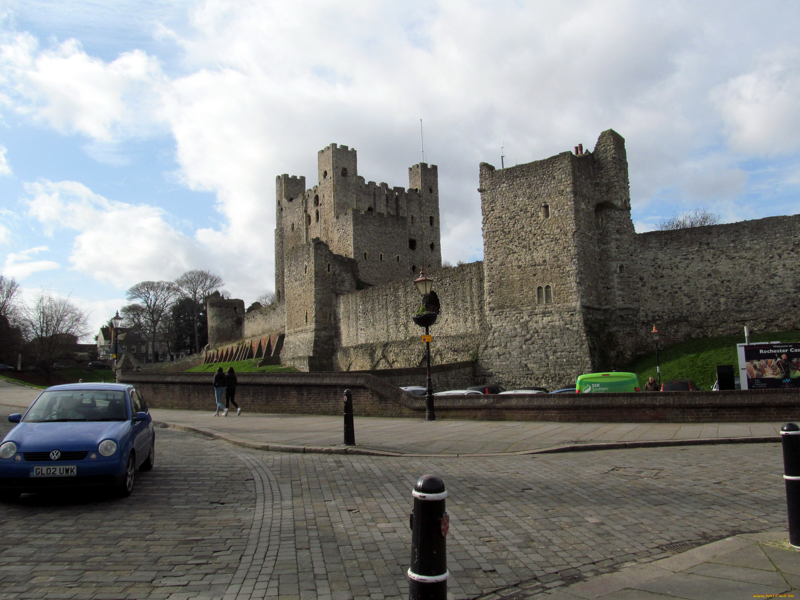 города, замки, англии, замок, rochester, castle