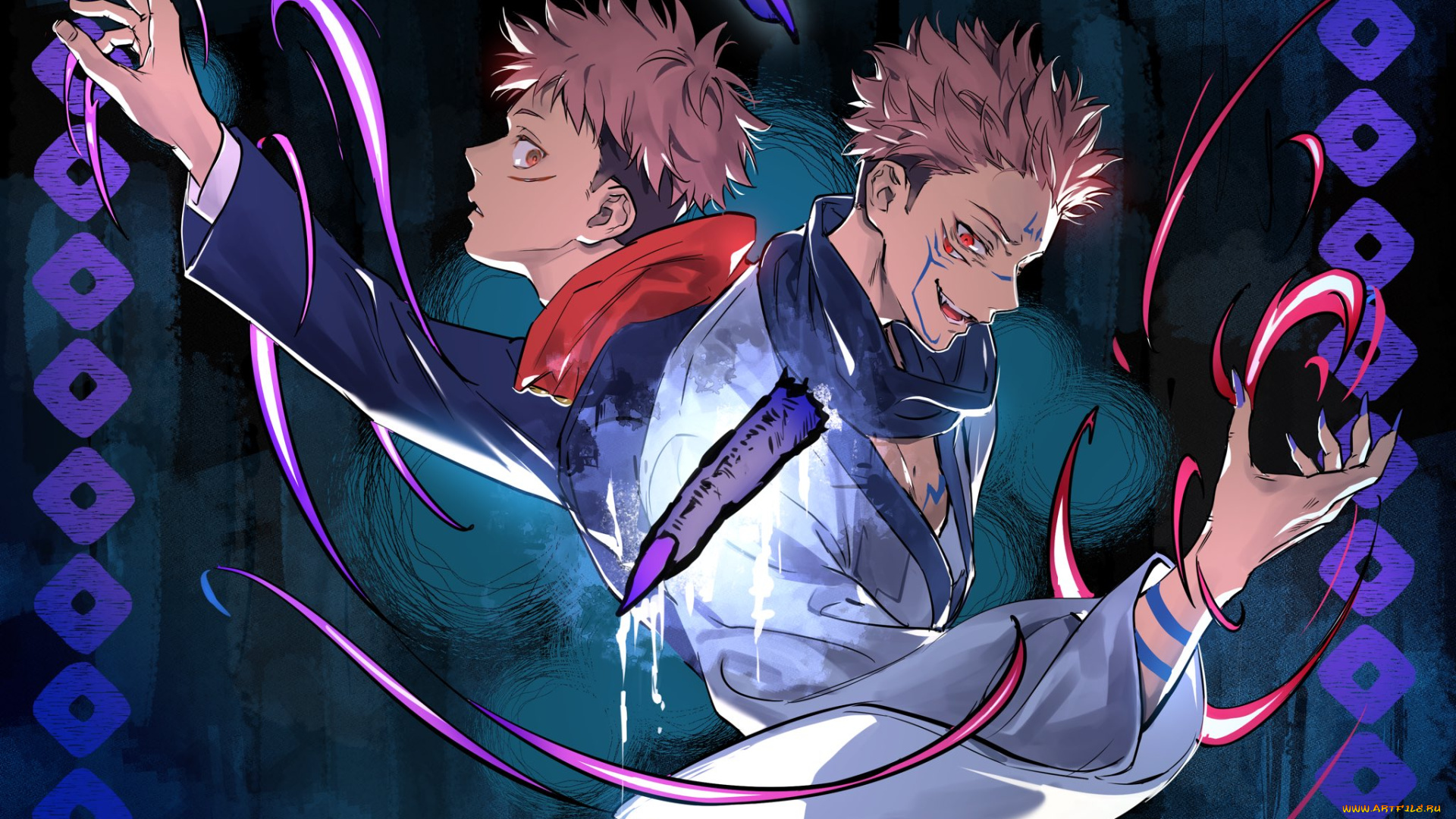 аниме, jujutsu, kaisen, магическая, битва