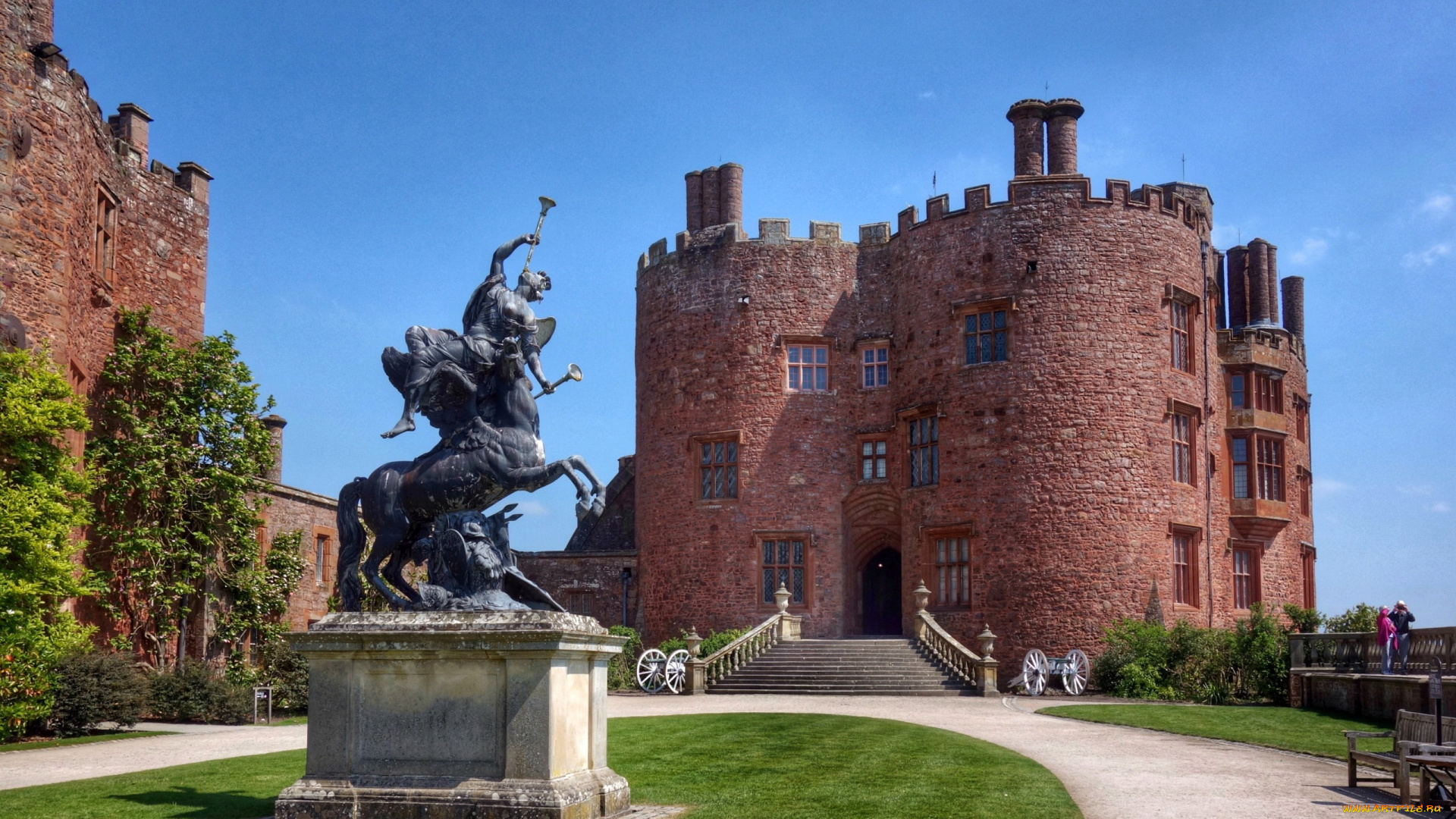 powis, castle, города, замки, англии, powis, castle