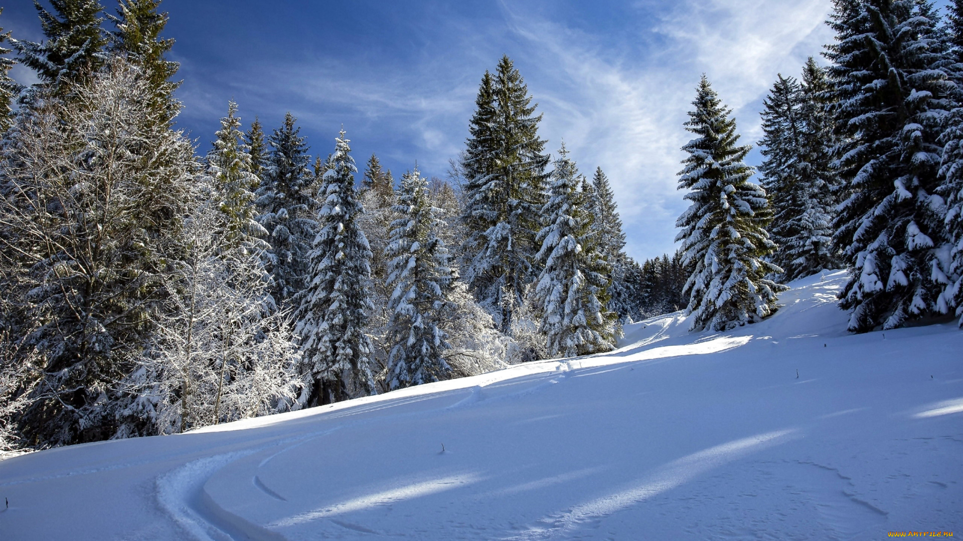 природа, зима, снег, сугробы