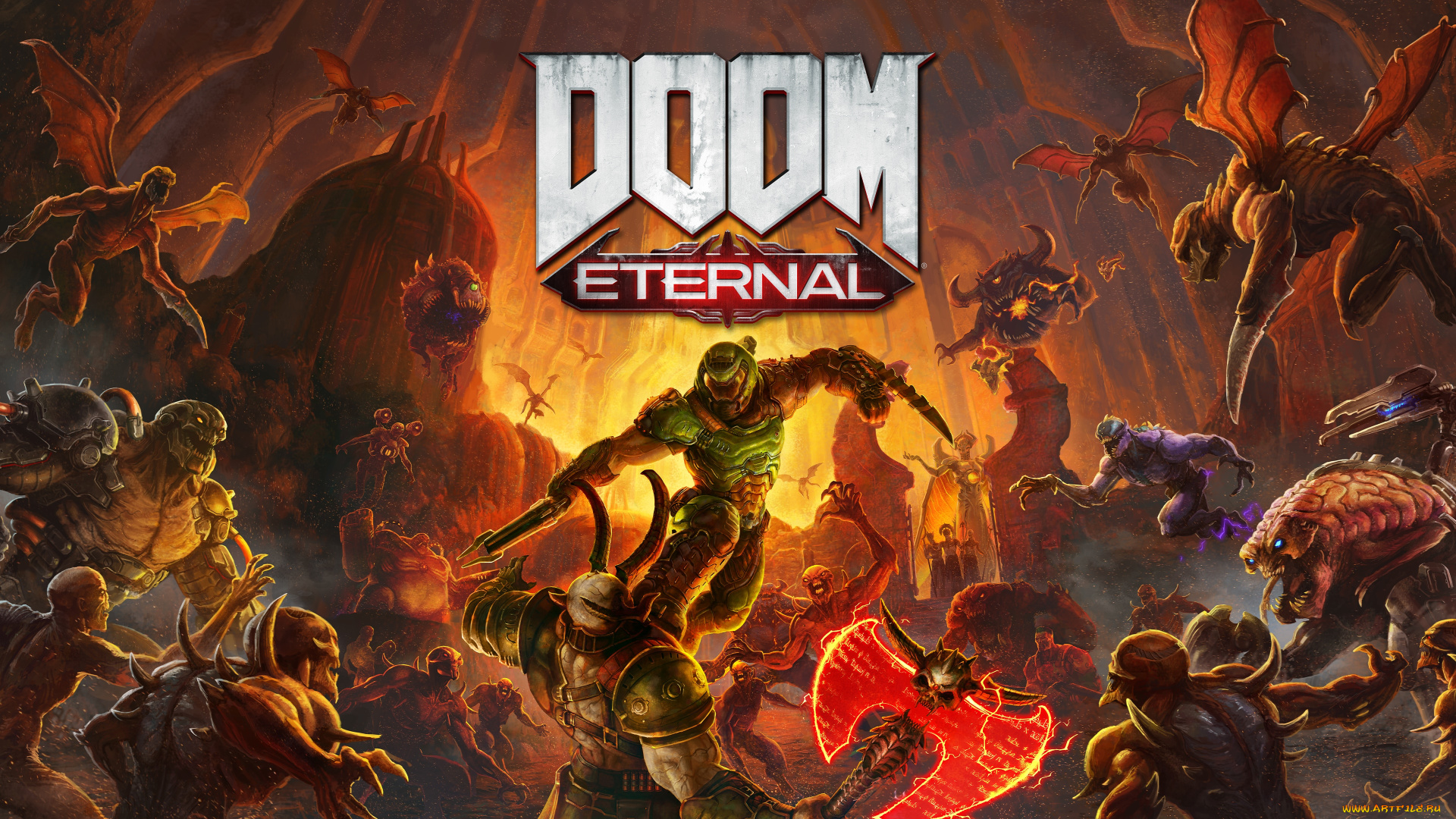 видео, игры, doom, eternal, doom, eternal