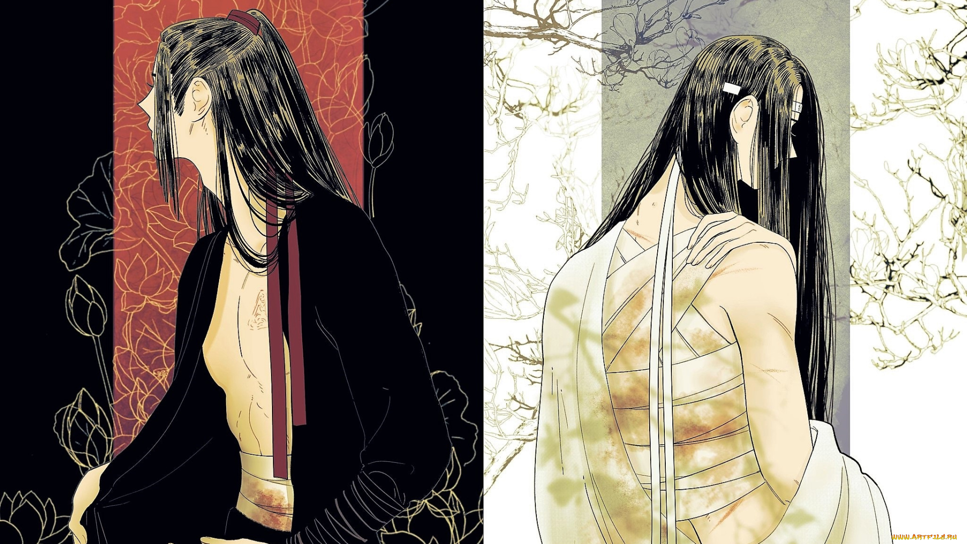 аниме, mo, dao, zu, shi, вэй, усянь, лань, ванцзы, раны