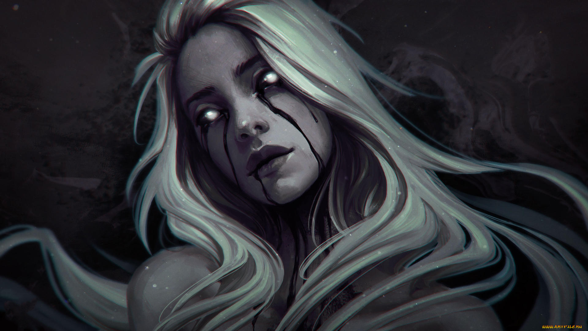 фэнтези, девушки, девушка, фон, слёзы