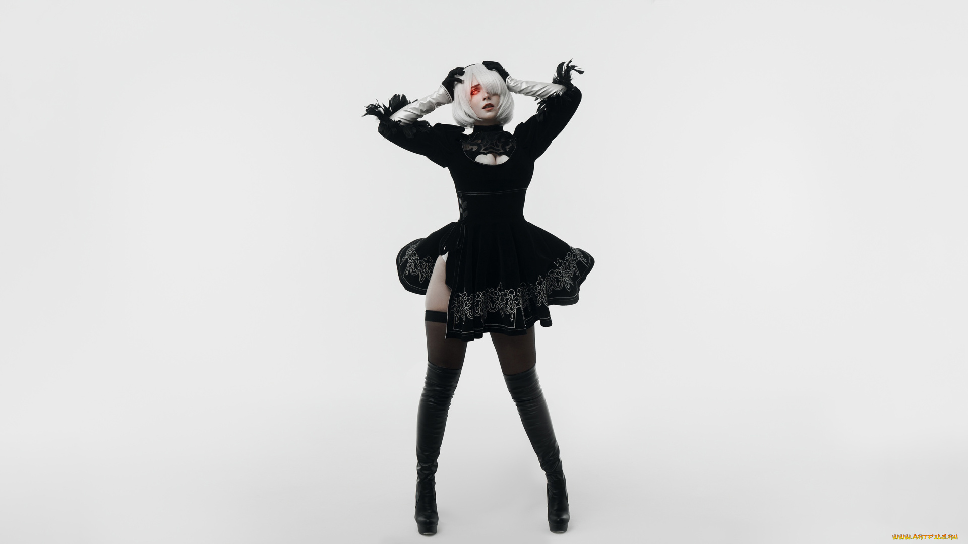 девушки, -, креатив, , косплей, automata, nier, maruxia, mono, xia