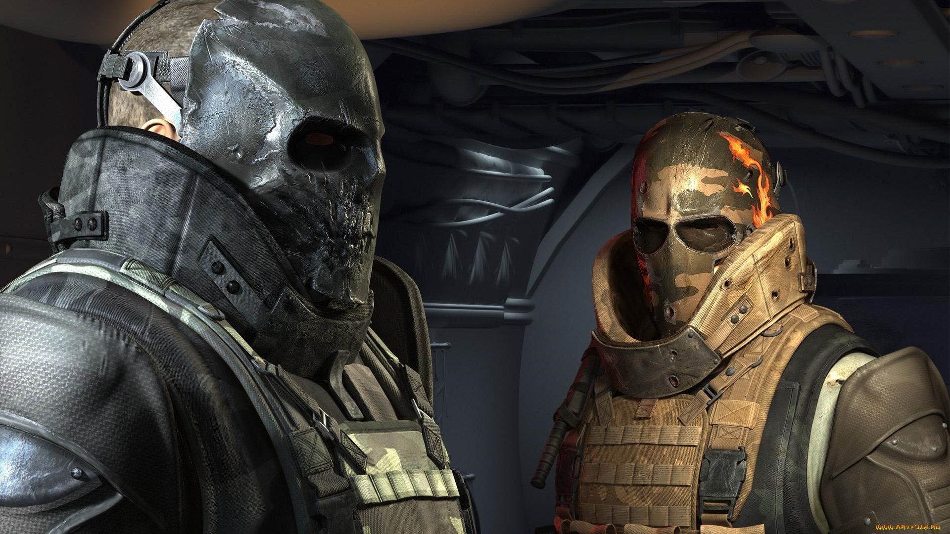 видео, игры, army, of, two, солдаты, броня, маски