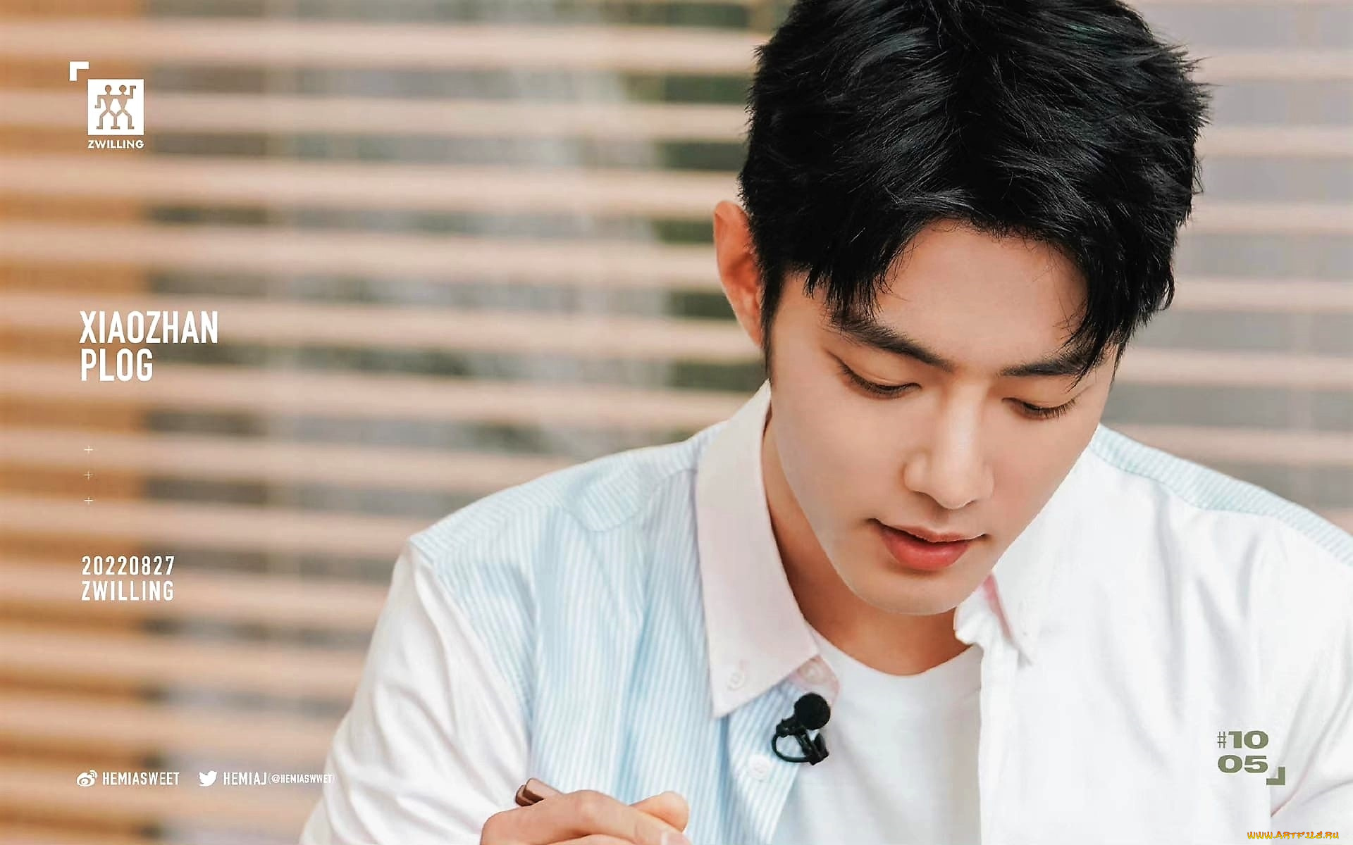 мужчины, xiao, zhan, актер, рубашка, микрофон, палочки