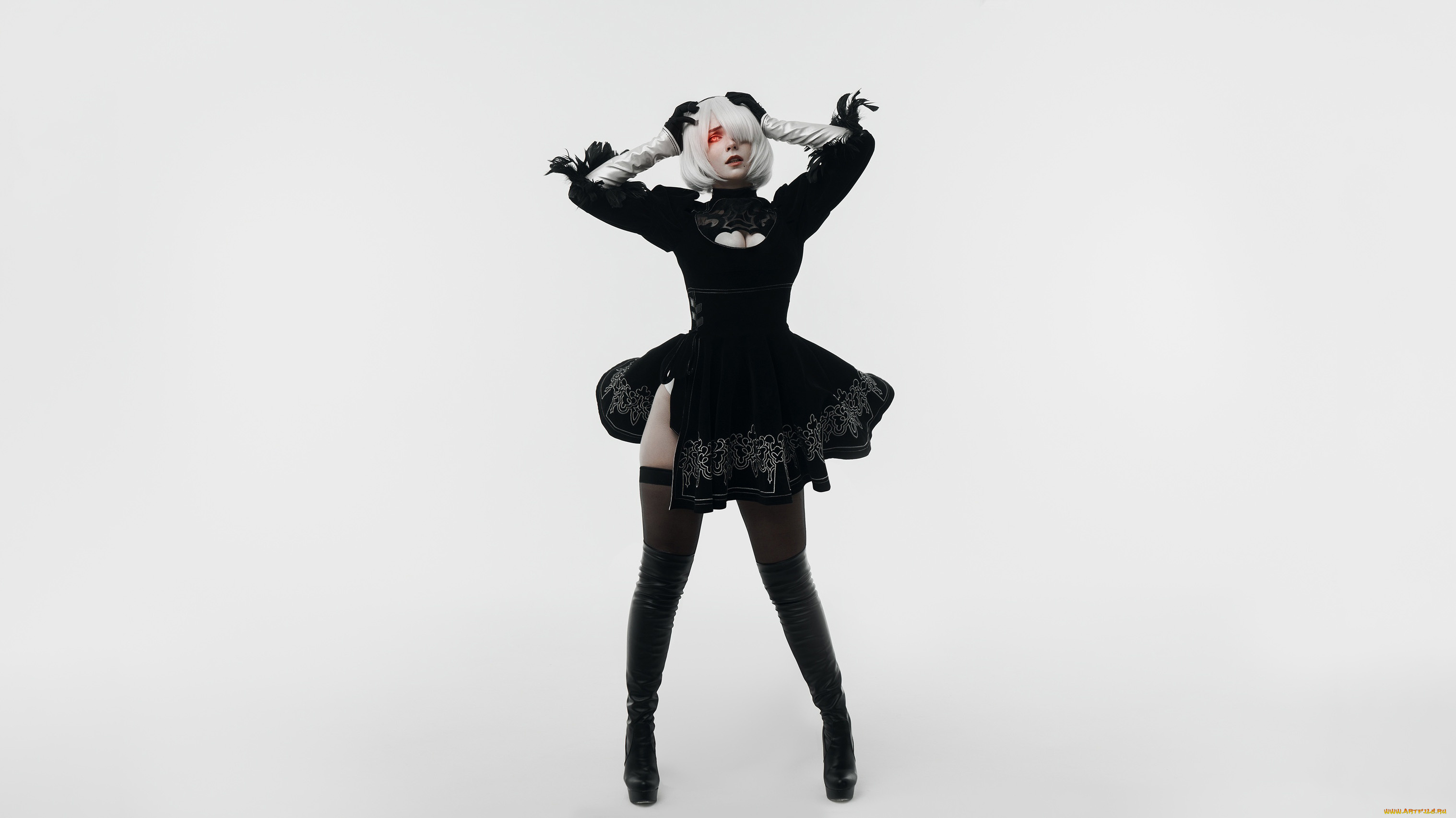 девушки, -, креатив, , косплей, automata, nier, maruxia, mono, xia