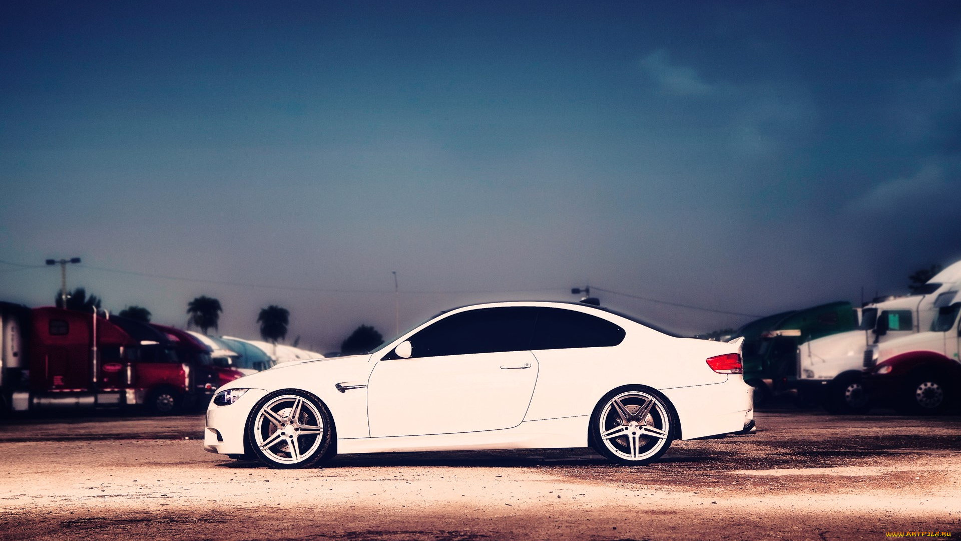 автомобили, bmw, белый, стоянка