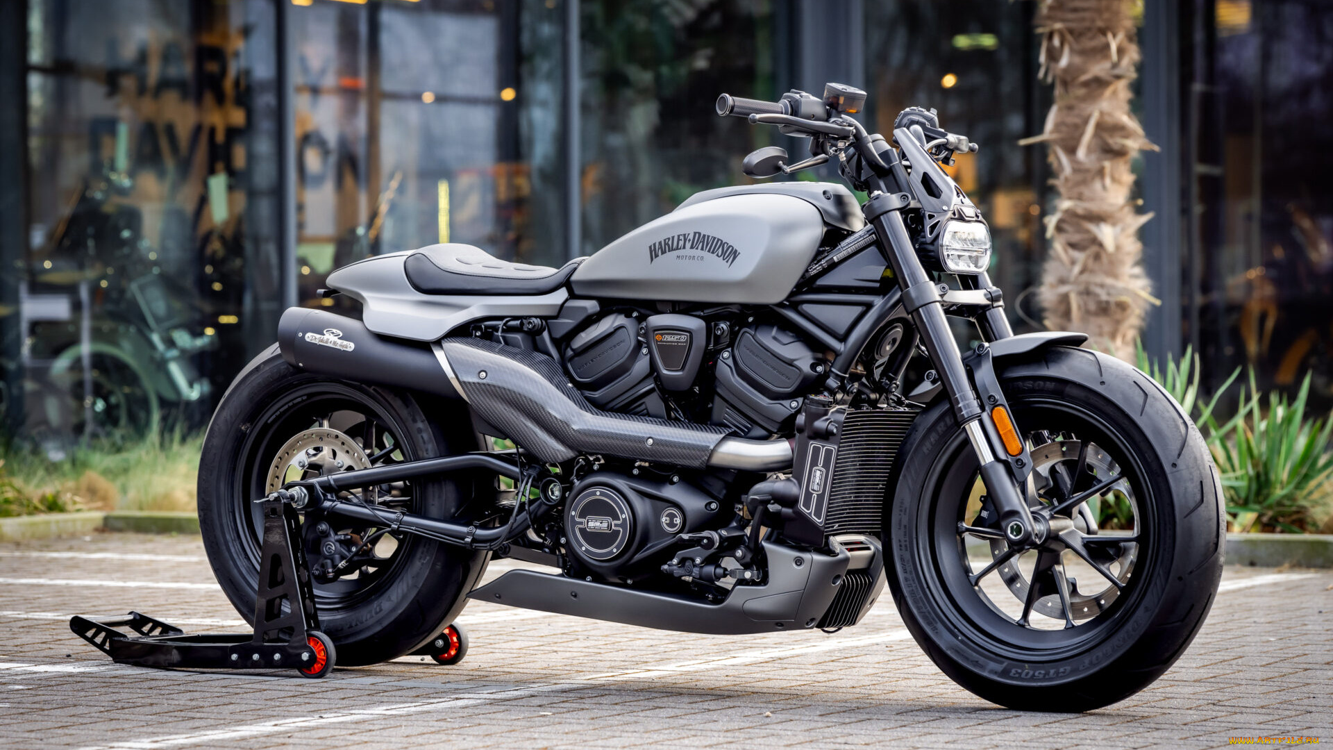 мотоциклы, harley-davidson, sportster, s-1250, customized, silver, streak