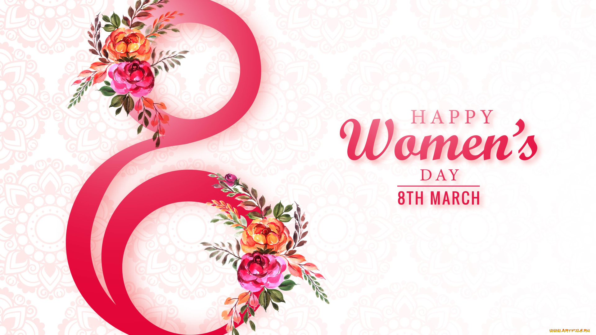 праздничные, международный, женский, день, -, 8, марта, восьмерка, цветы, дата