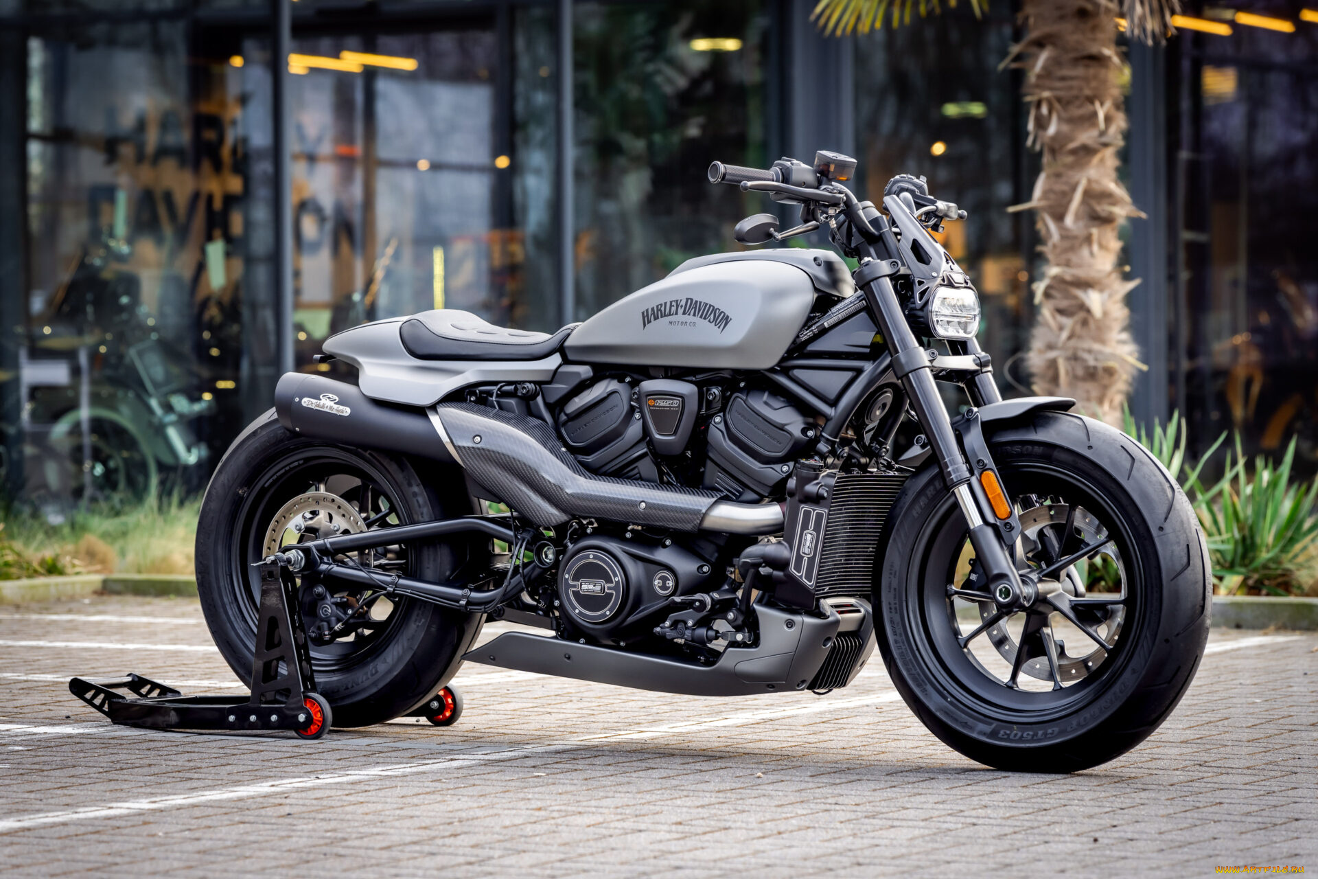 мотоциклы, harley-davidson, sportster, s-1250, customized, silver, streak