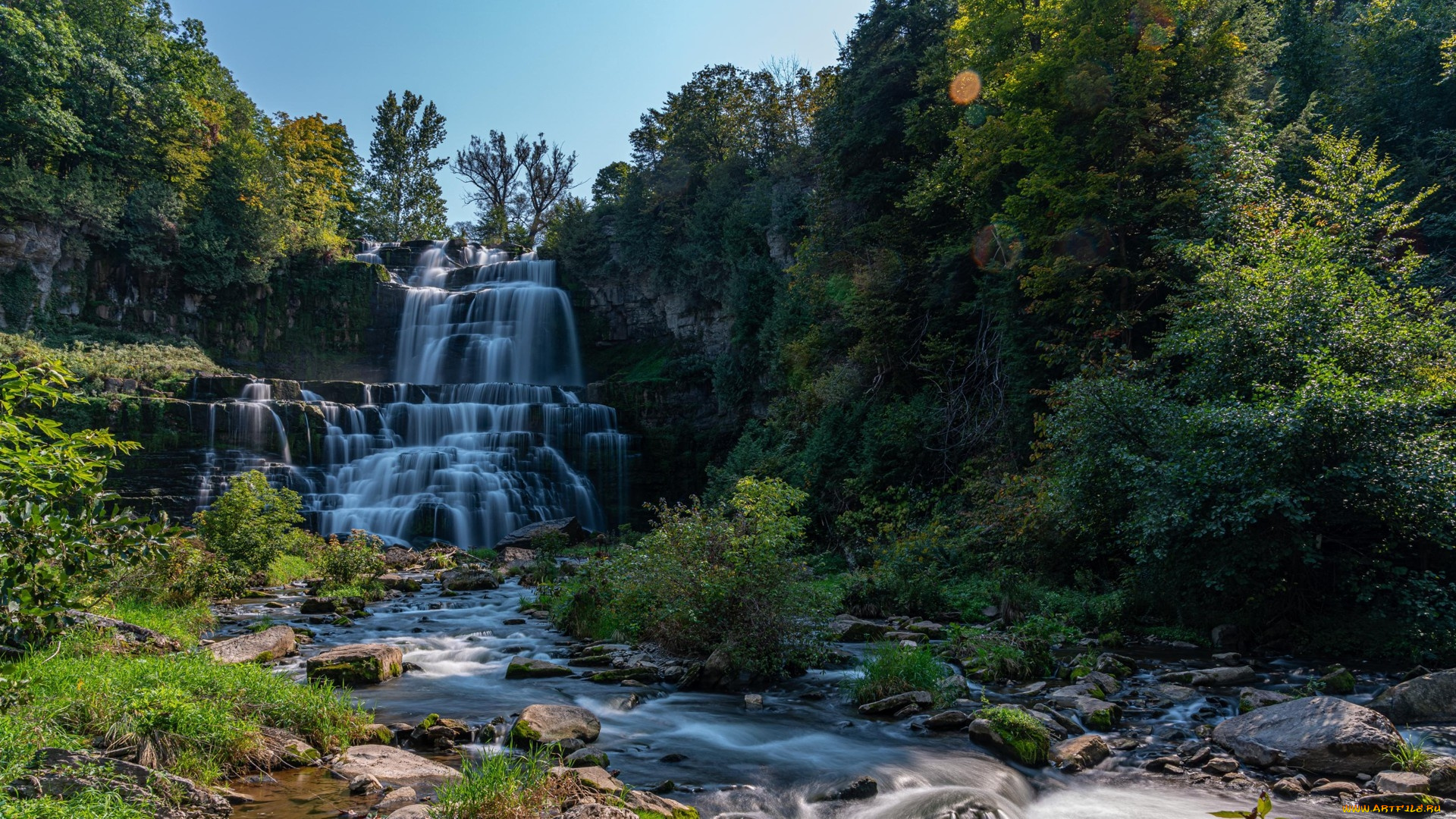 chittenango, falls, ny, природа, водопады, chittenango, falls