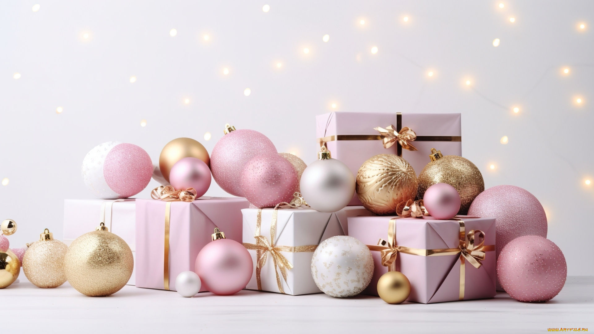 праздничные, подарки, и, коробочки, шарики, подарки, ленты, банты