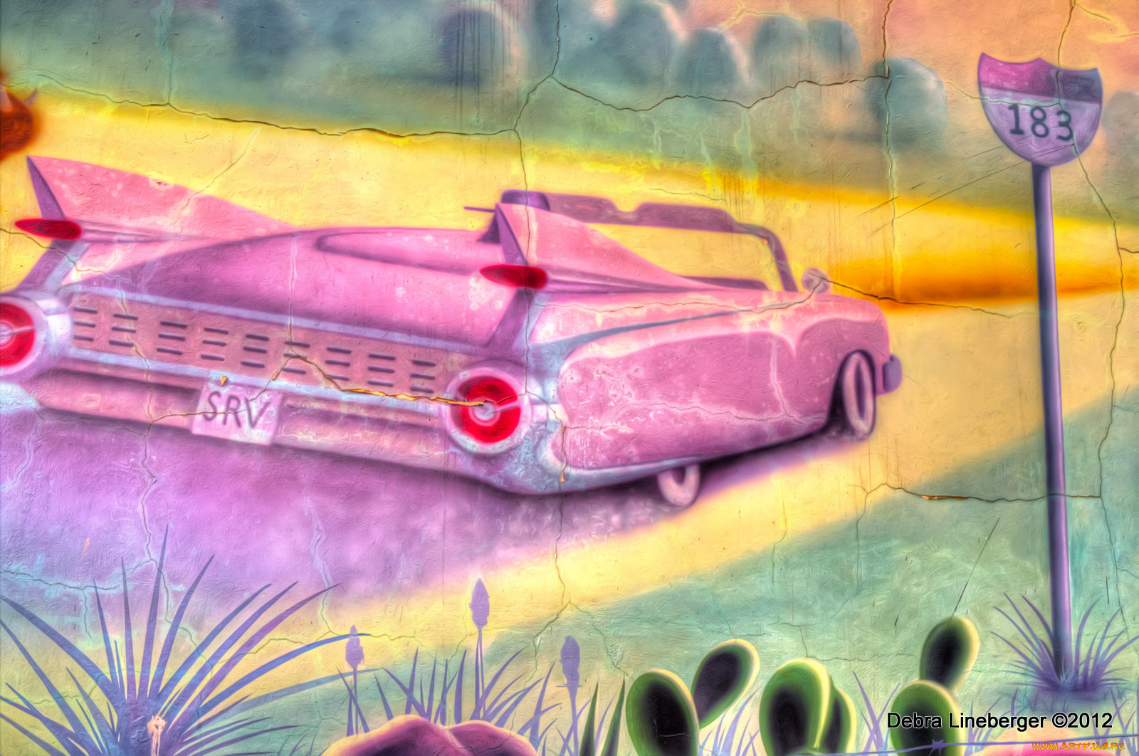 разное, граффити, cadillac