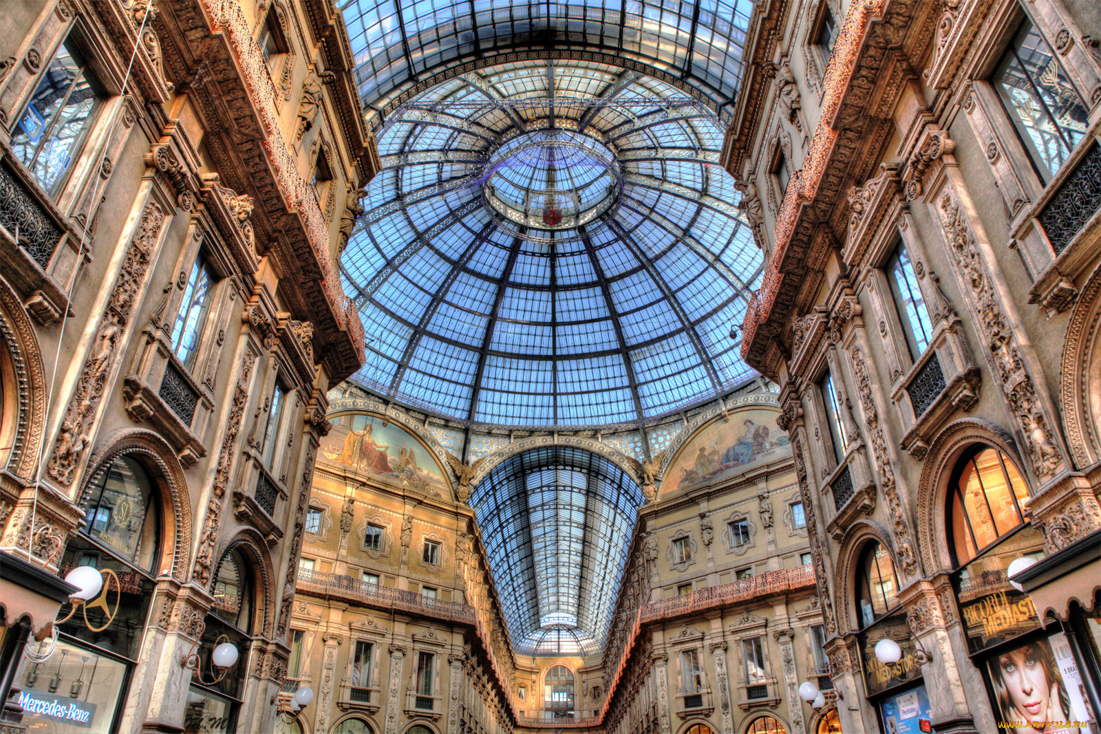 galleria, vittorio, emanuele, ii, интерьер, казино, торгово, развлекательные, центры, милан