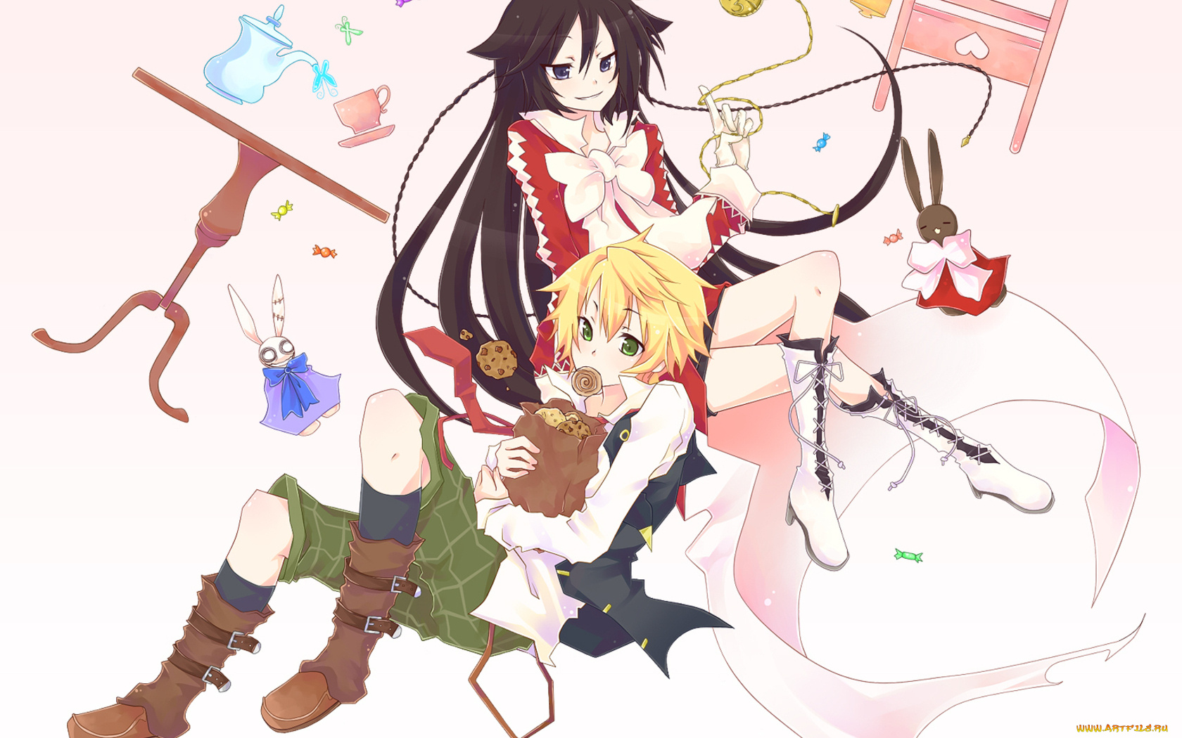 аниме, pandora, hearts, alice, oz, vessalius