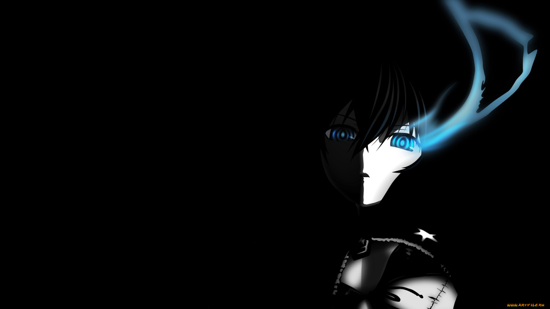 аниме, black, rock, shooter
