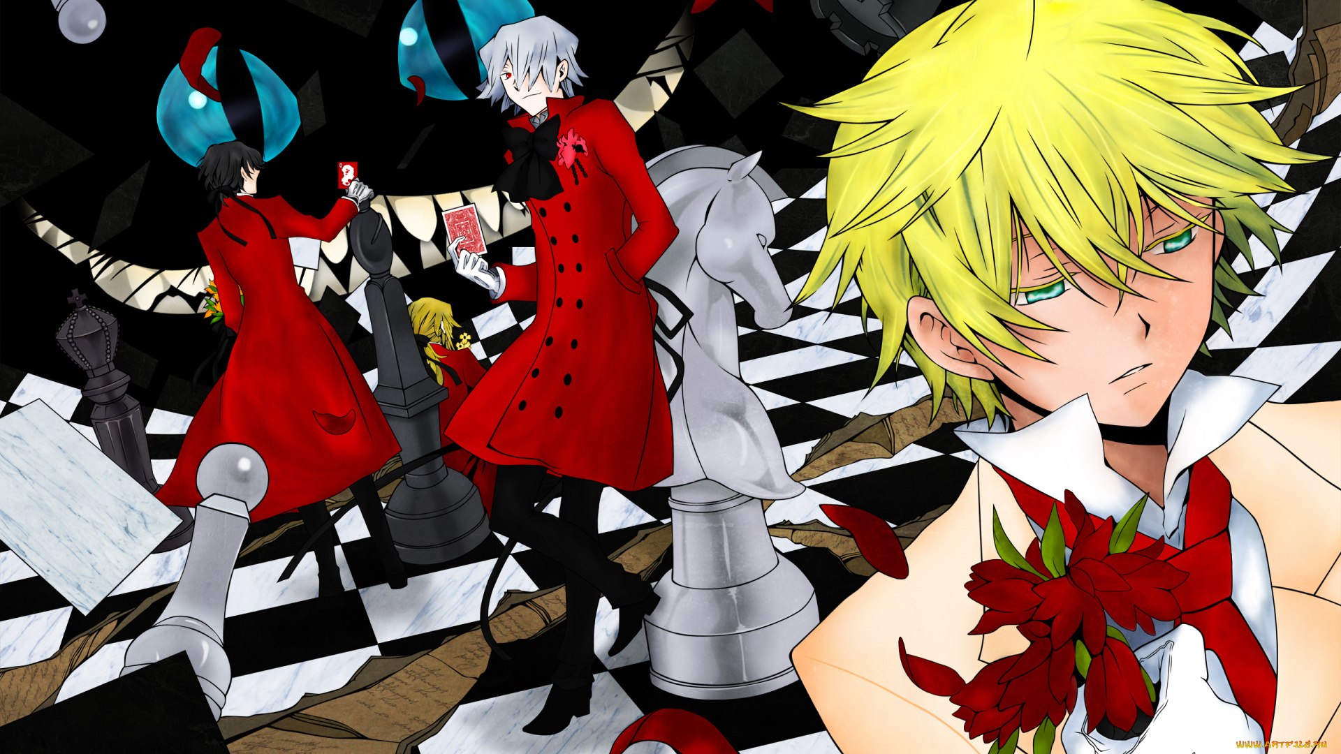 аниме, pandora, hearts, gilbert, nightray, xerxes, break, vincent, oz, vessalius