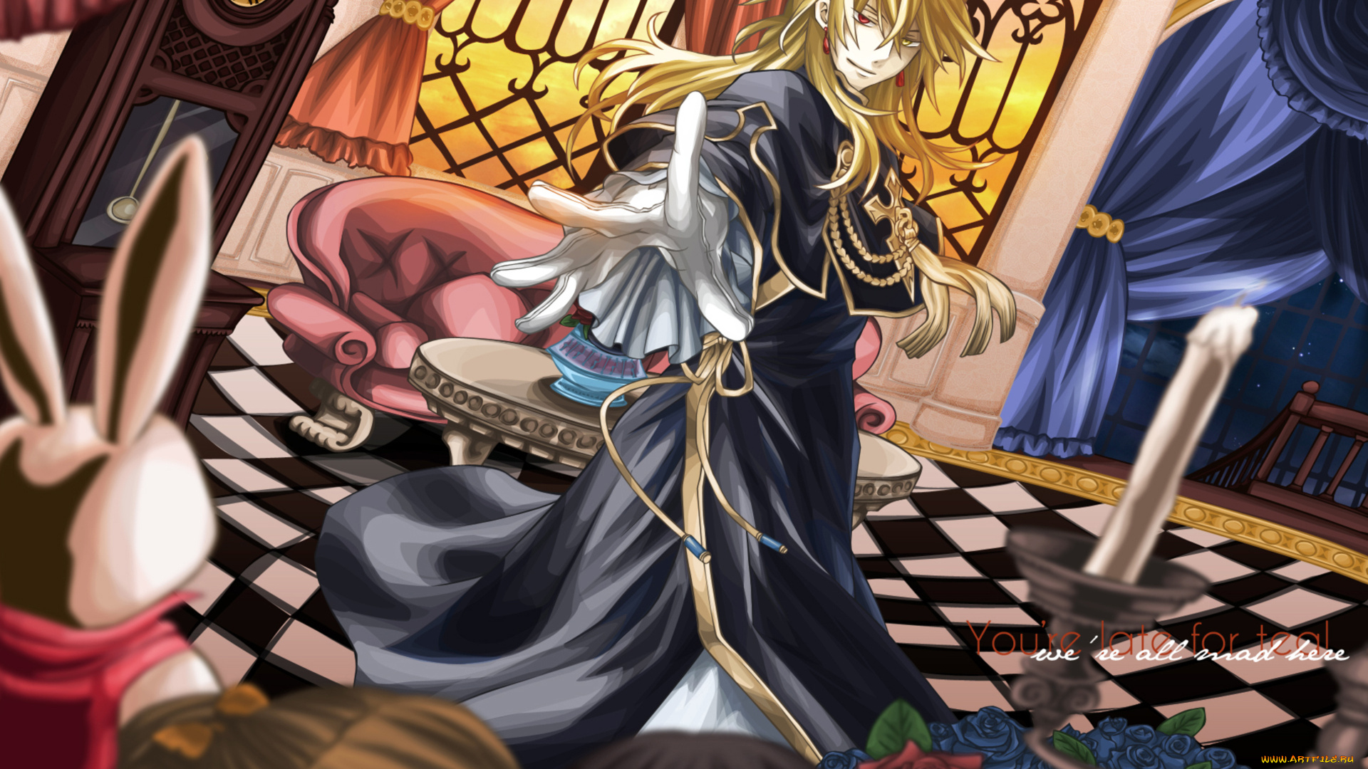 аниме, pandora, hearts, vincent, nightray