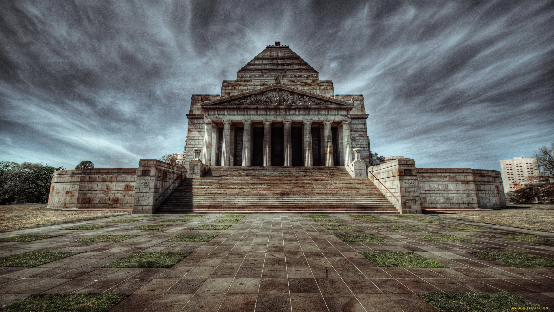 города, исторические, архитектурные, памятники, облака