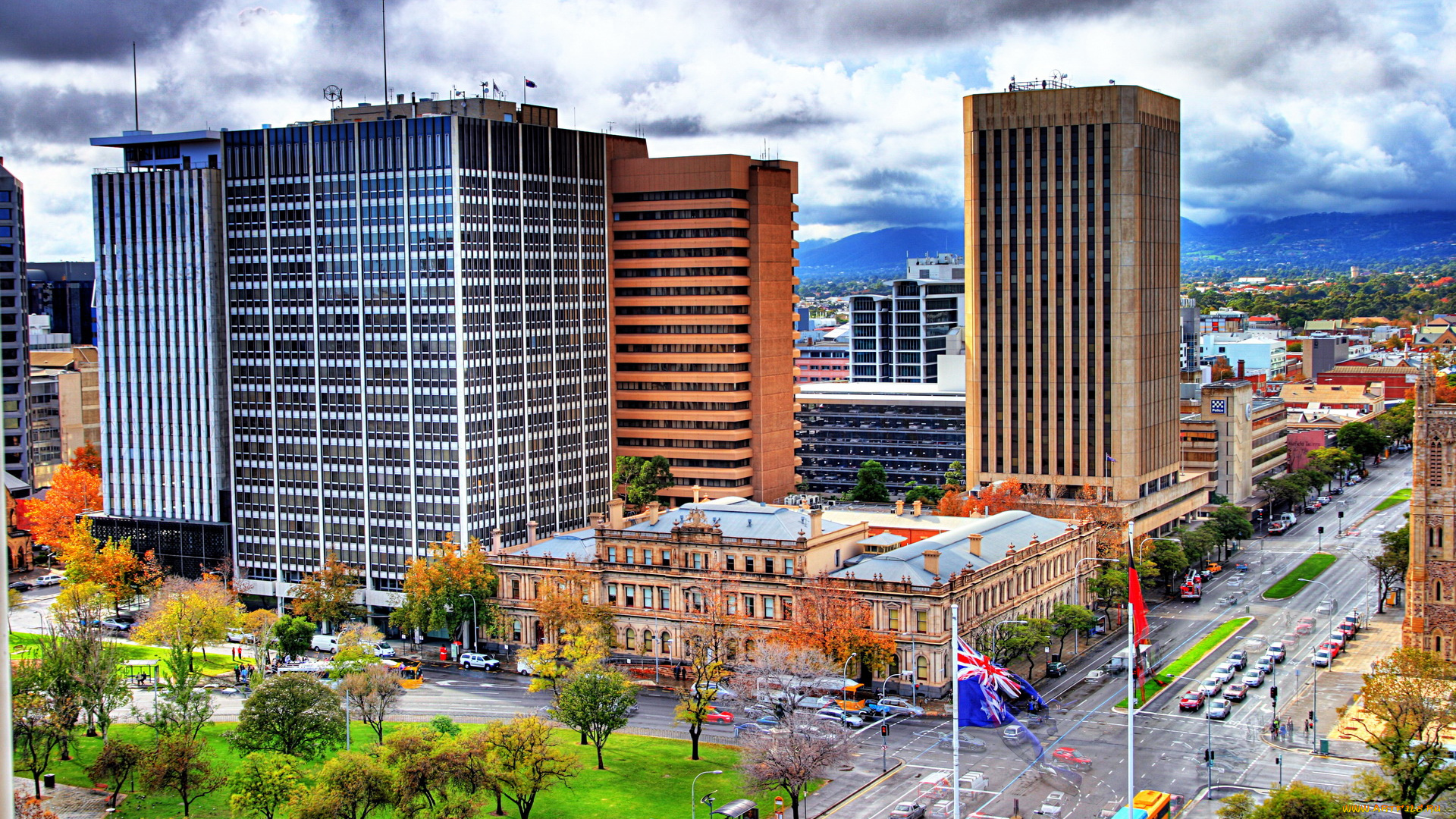 города, панорамы, улица, дома