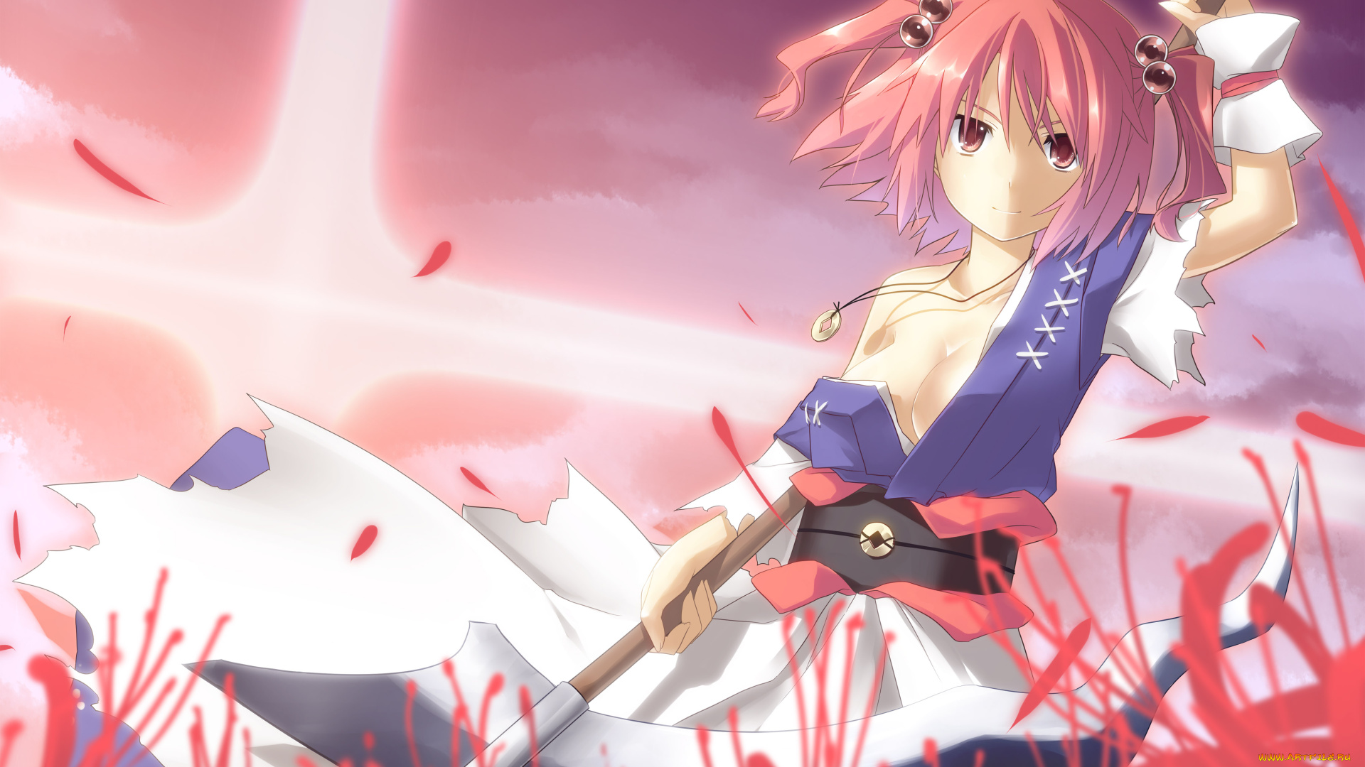 onozuka, komachi, аниме, touhou