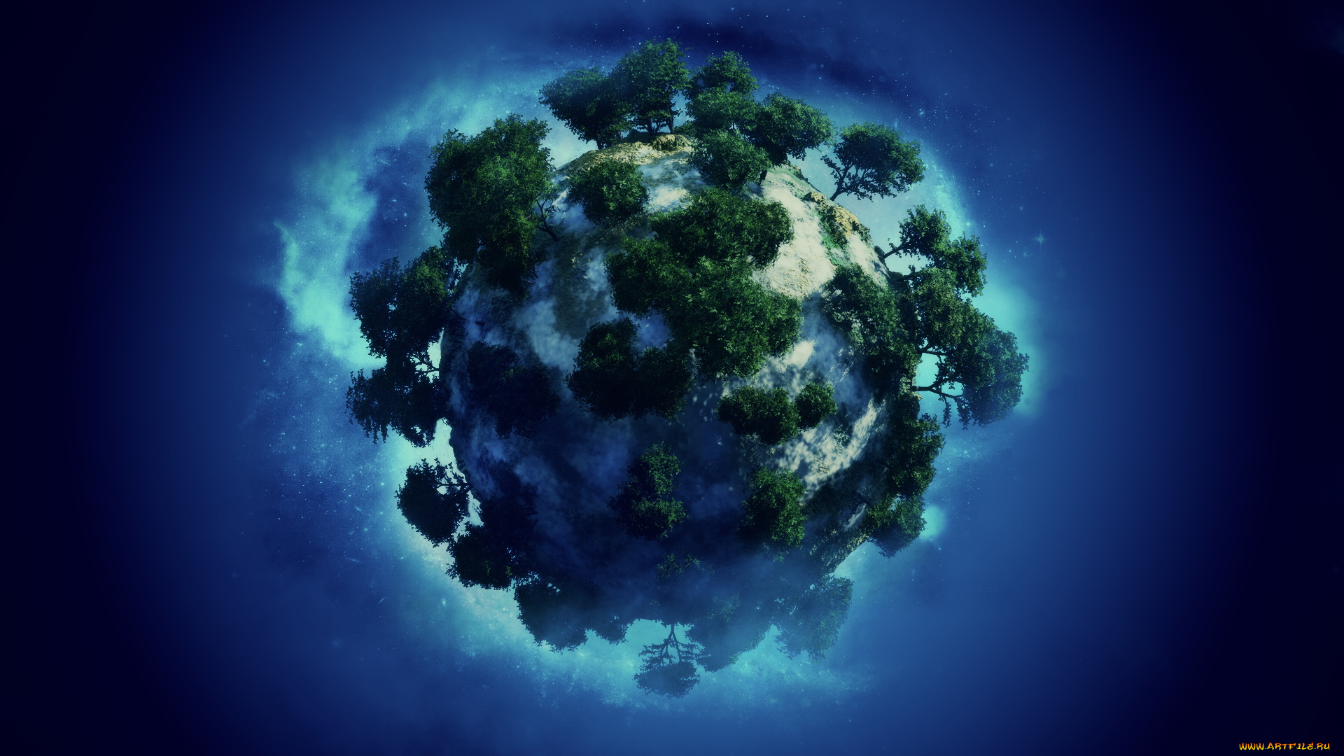 разное, компьютерный, дизайн, деревья