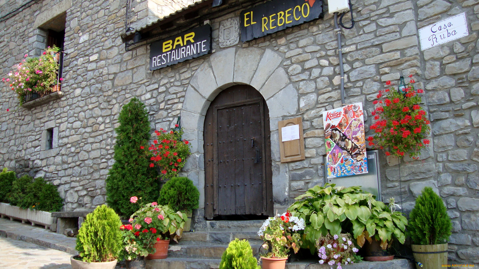 разное, сооружения, постройки, крыльцо, цветы, вывески, здание