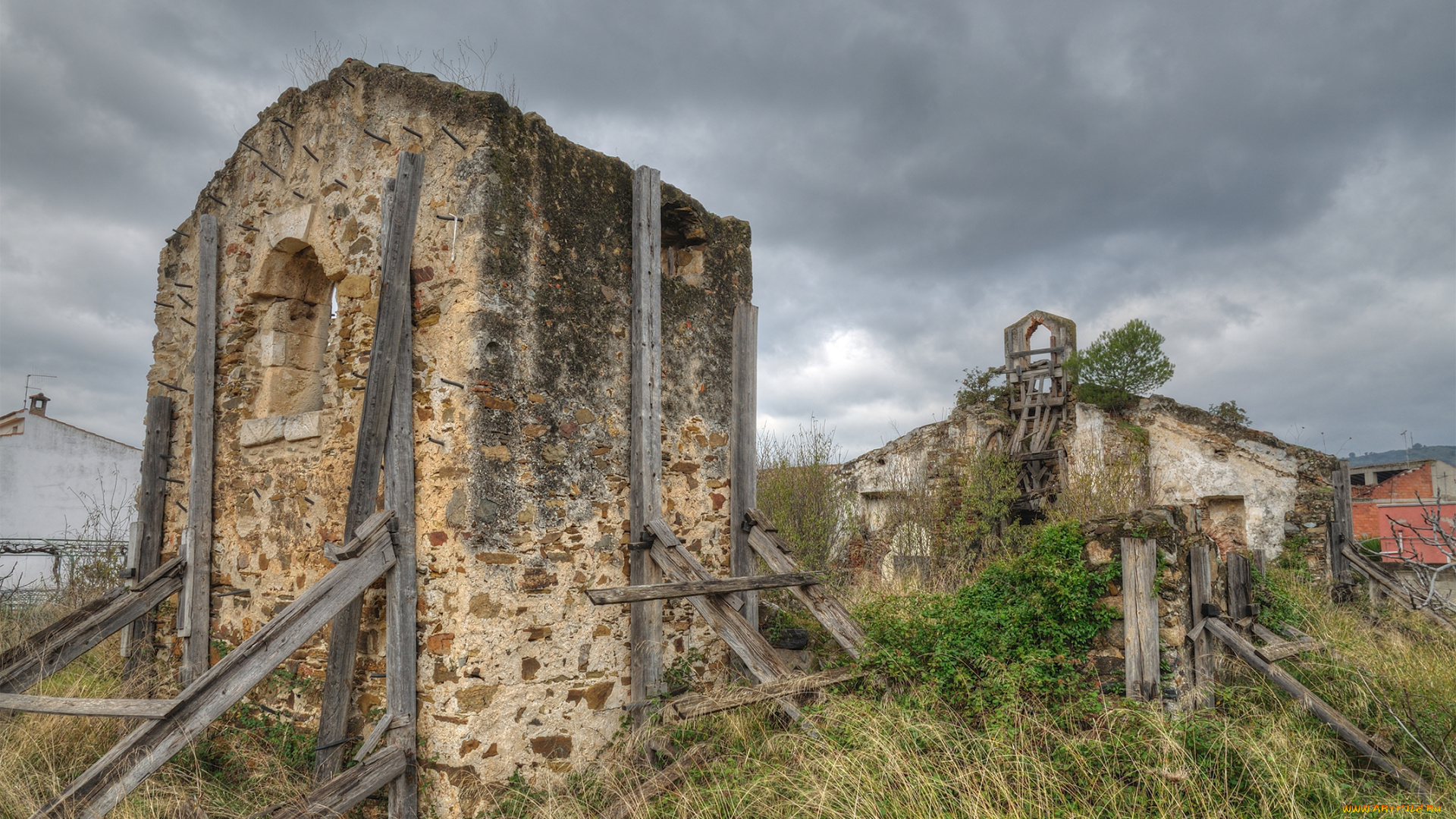руины, церкви, сан, джорджо, разное, развалины, металлолом, сардиния