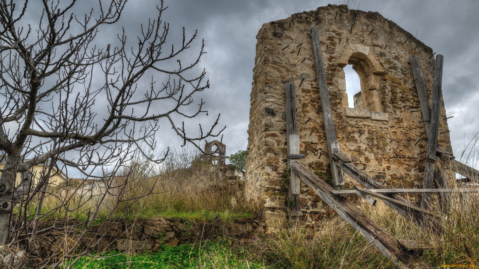 руины, церкви, сан, джорджо, разное, развалины, металлолом, сардиния