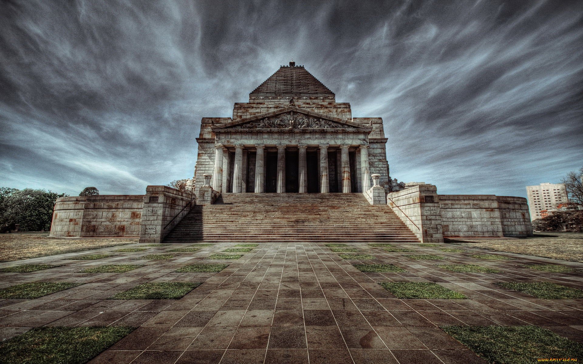 города, исторические, архитектурные, памятники, облака