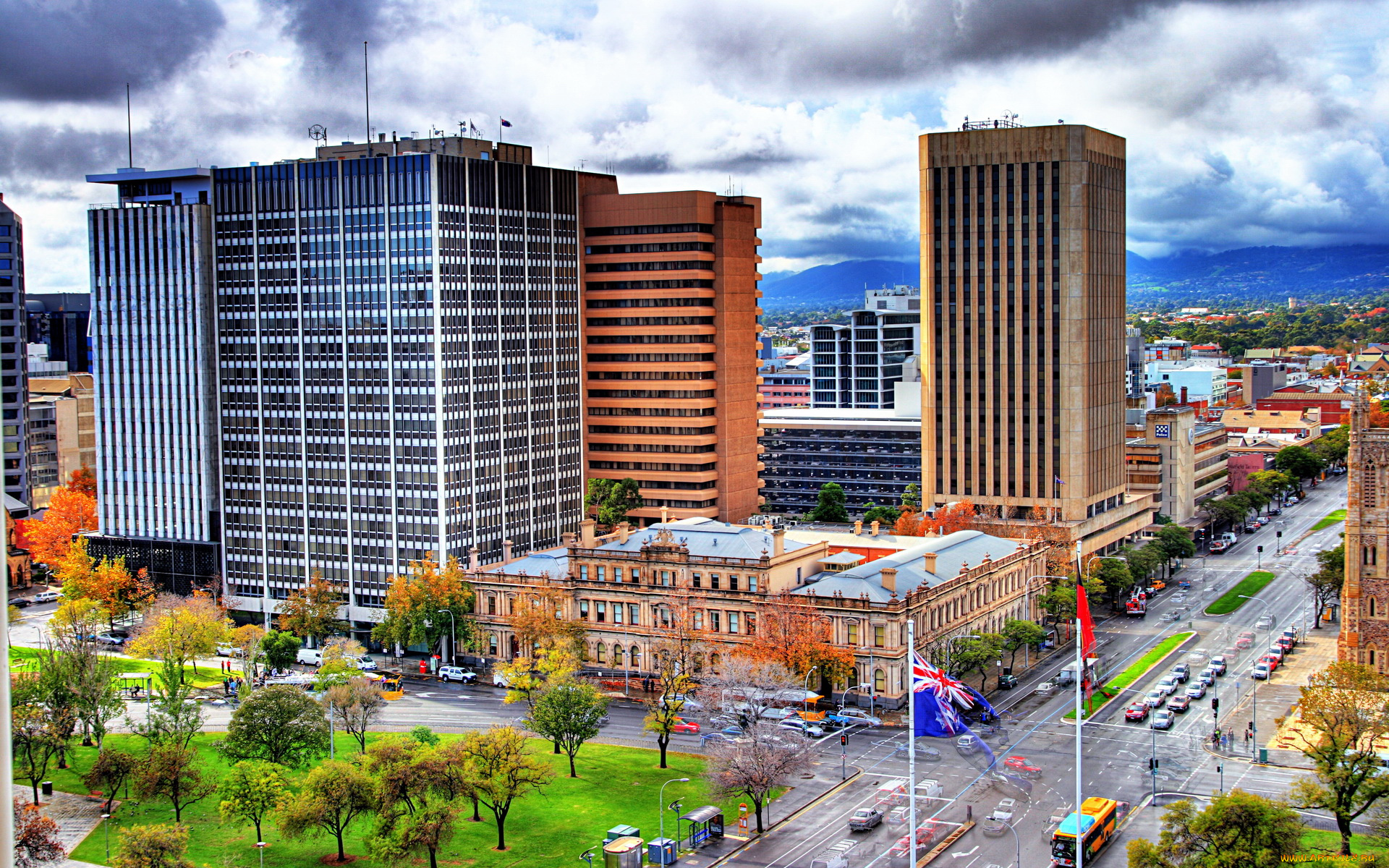 города, панорамы, улица, дома