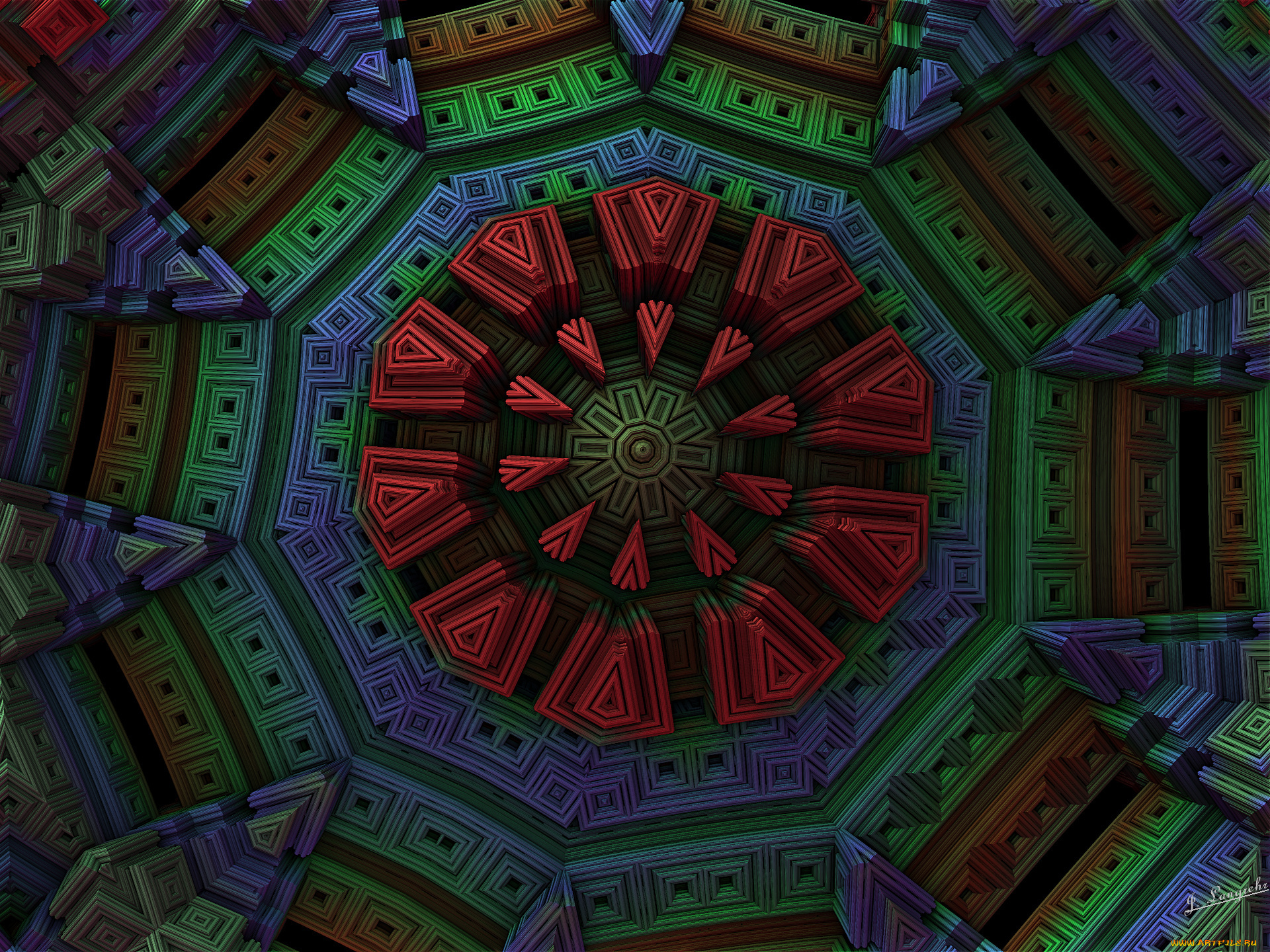 3д, графика, fractal, фракталы