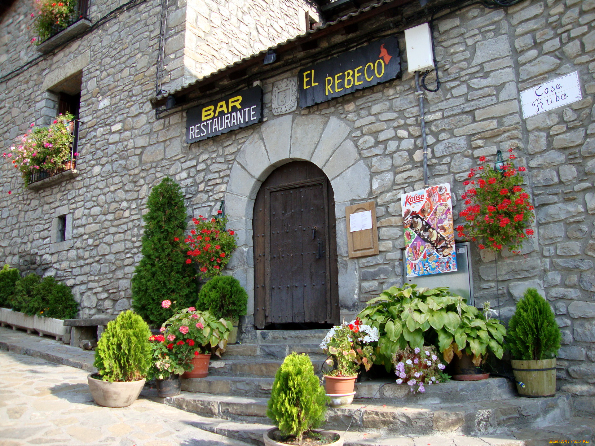 разное, сооружения, постройки, крыльцо, цветы, вывески, здание