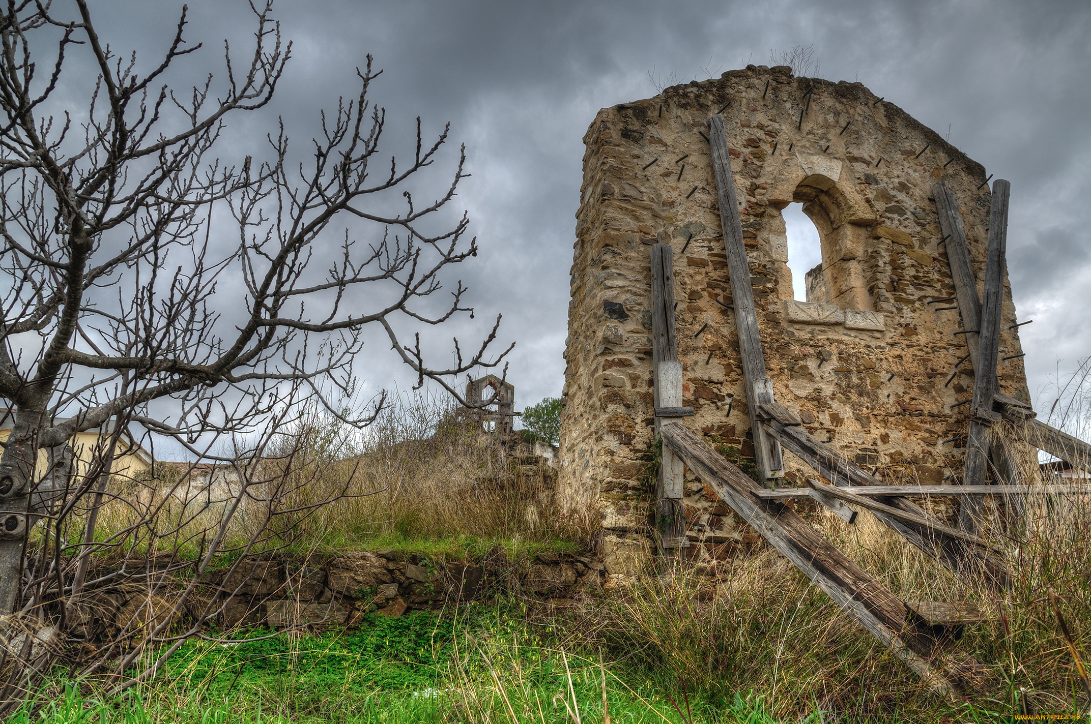 руины, церкви, сан, джорджо, разное, развалины, металлолом, сардиния