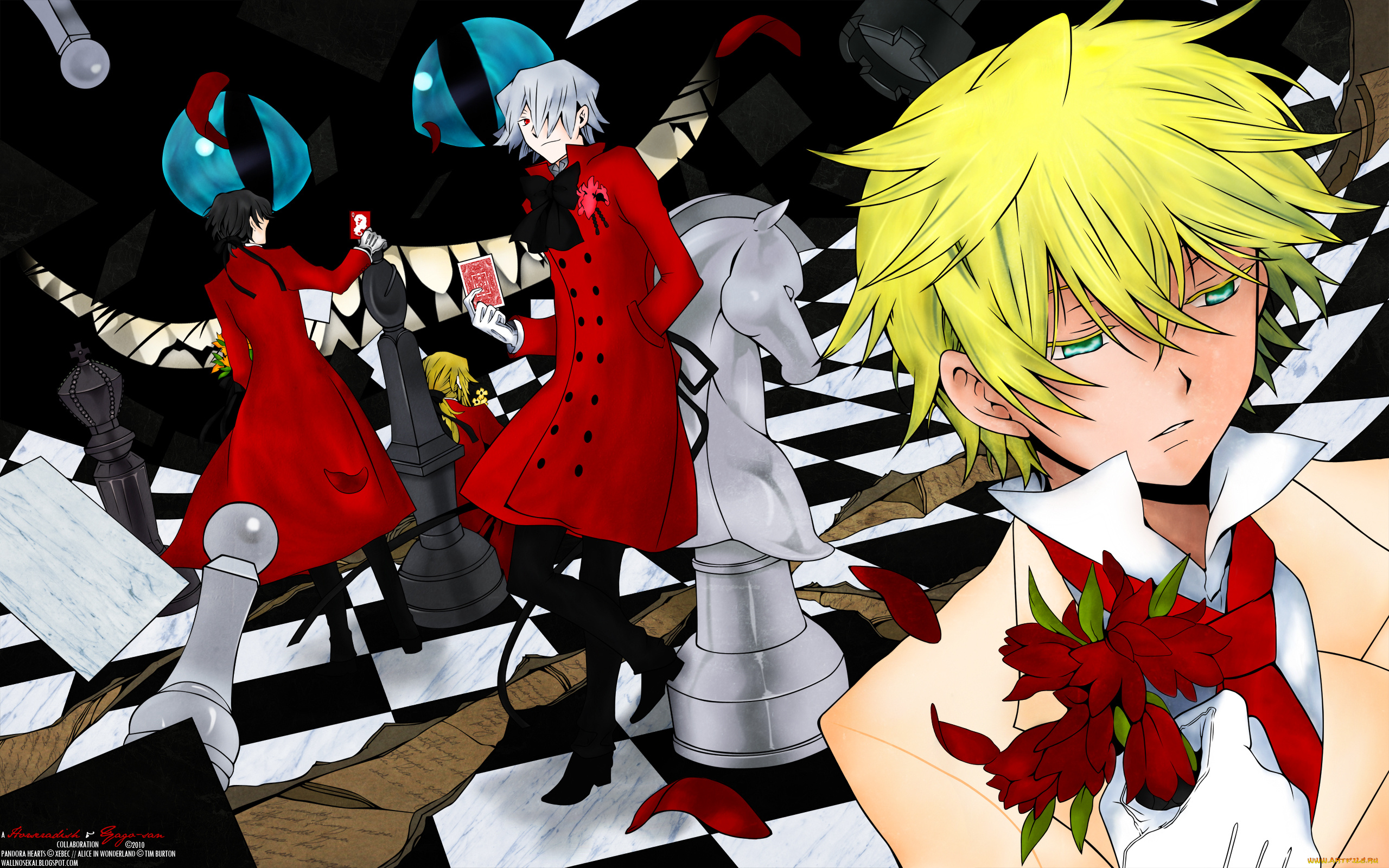 аниме, pandora, hearts, gilbert, nightray, xerxes, break, vincent, oz, vessalius