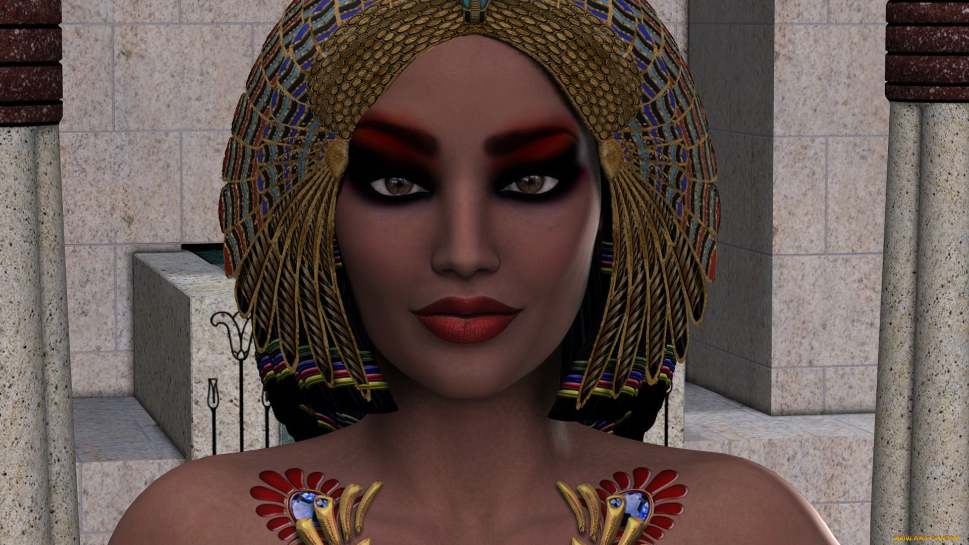 3д, графика, people, люди, египтянка