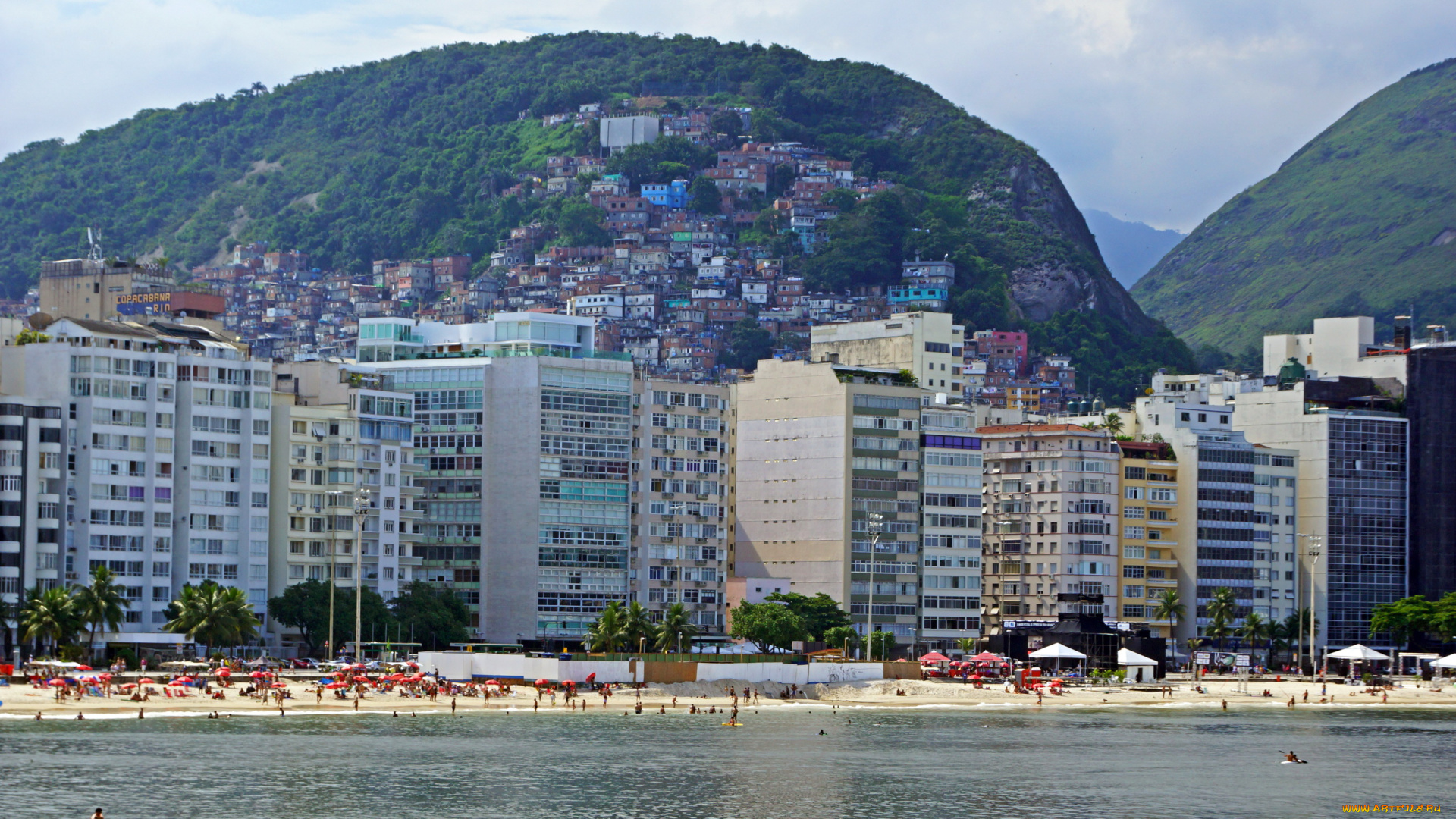 бразилия, рио, де, жанейро, города, река, дома