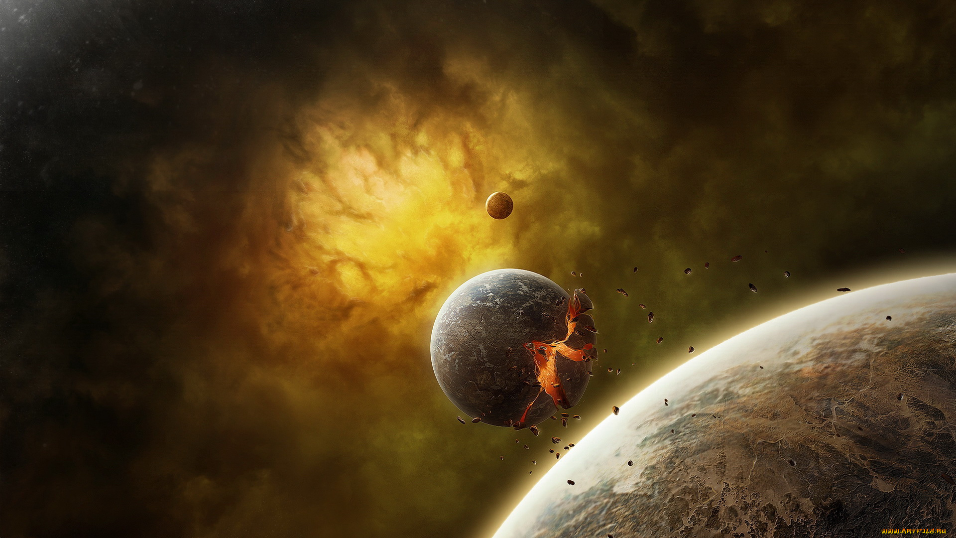 космос, арт, планеты