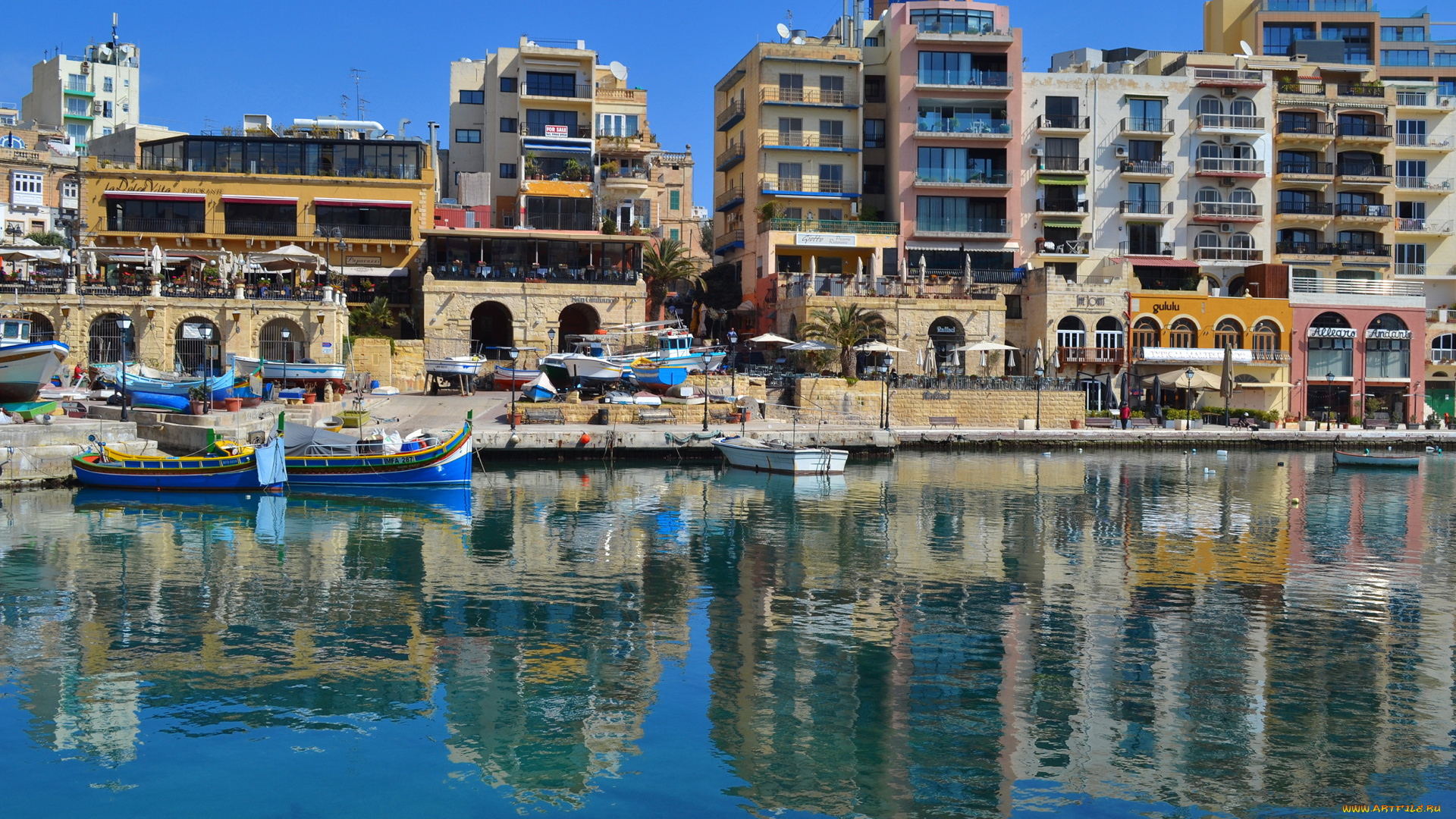 st, julian`s, malta, города, улицы, площади, набережные, море, набережная, дома